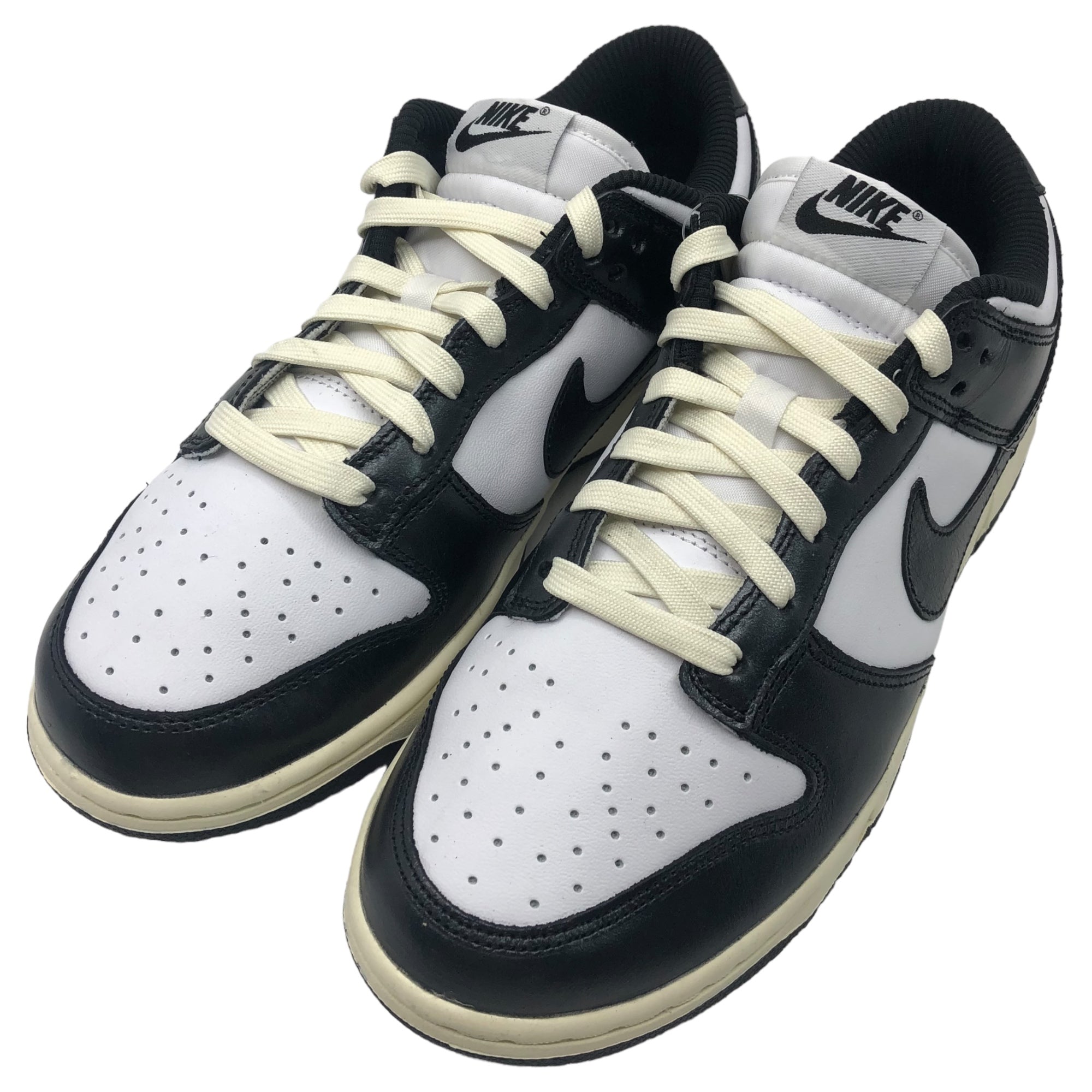 NIKE(ナイキ) WMNS Dunk Low PRM Vintage "Black and White/Panda" ダンク ロー ヴィンテージ パンダ FQ8899-100 25.5cm ブラック×ホワイト ローカット スニーカー