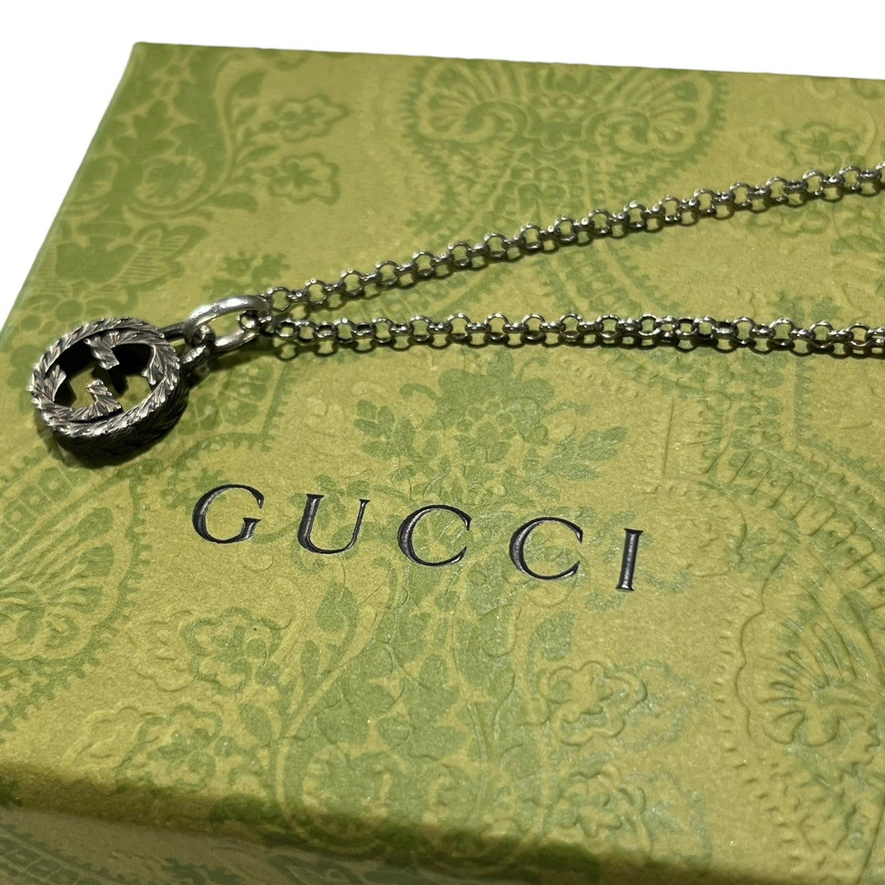 GUCCI(グッチ) interlocking G necklace インターロッキング G チェーン ネックレス silver 925 シルバー ロゴ ペンダント