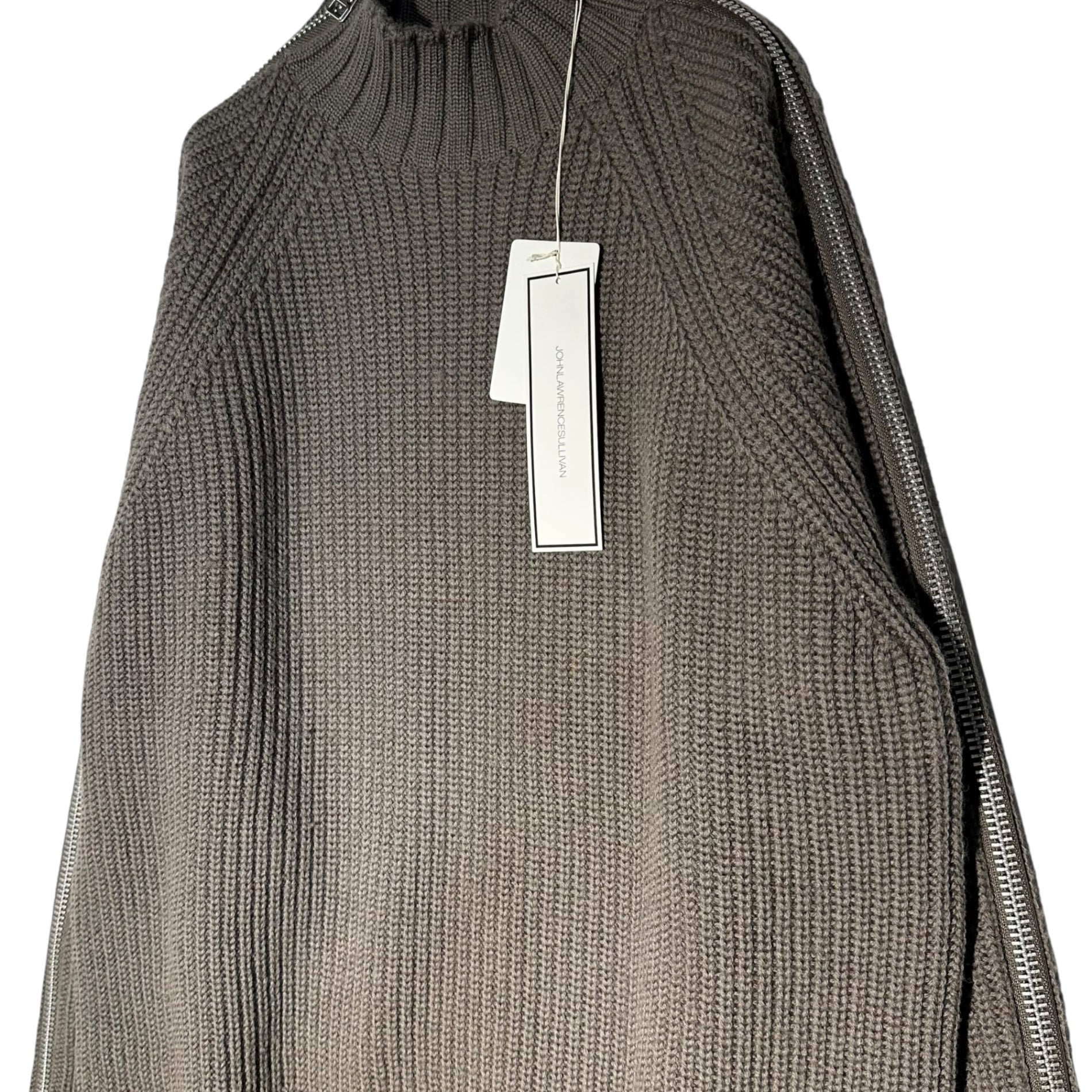 JOHN LAWRENCE SULLIVAN(ジョンローレンスサリバン) 20AW ZIPPED KNIT SWEATER ジップ ニット 4A001-0121-26 S グレージュ
