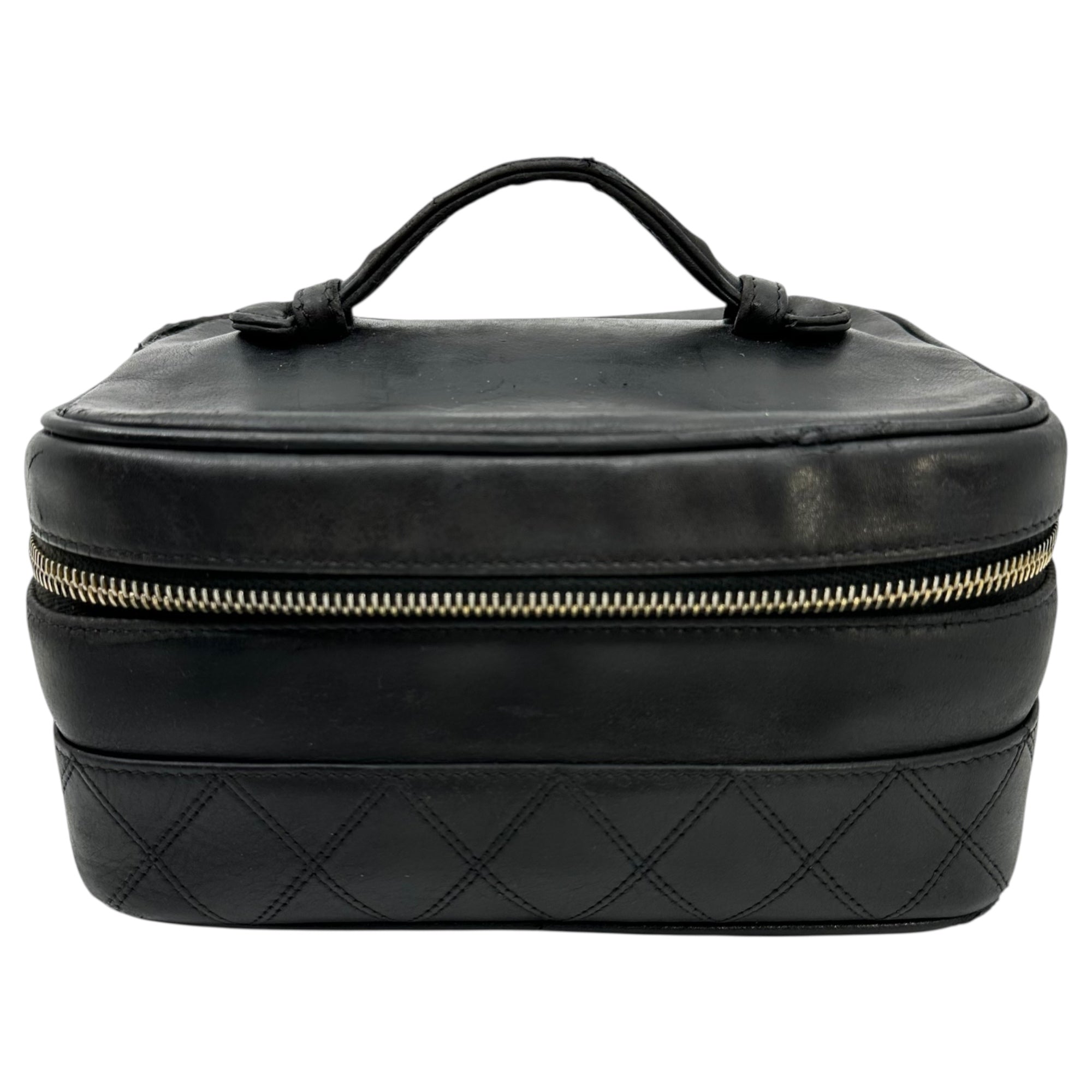 CHANEL(シャネル) 90's Bicolore Vanity Bag ビコローレ バニティ バッグ ブラック 90年代 化粧 ポーチ ハンド ヴィンテージ マトラッセ 2番台 2******