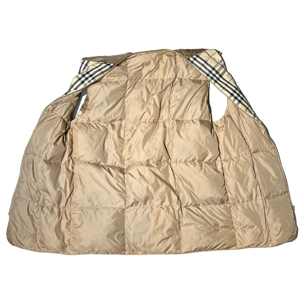 BURBERRY LONDON(バーバリーロンドン) 90's ノヴァチェック ダウン ライナー ベスト BBN56-920-40 L ベージュ ヴィンテージ