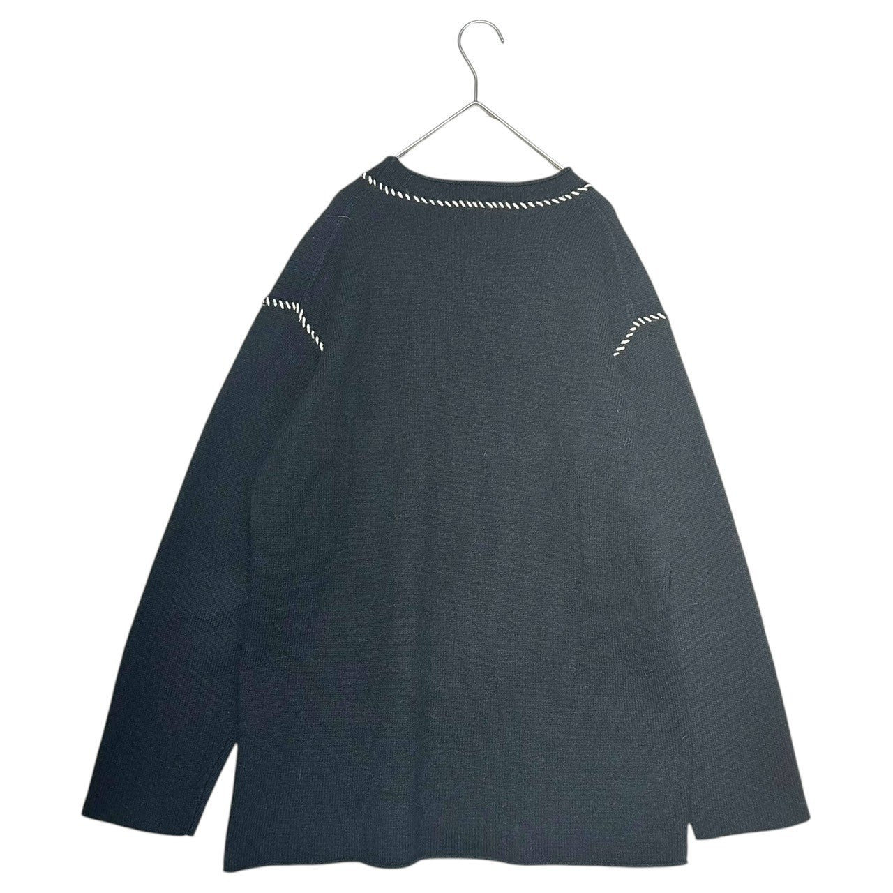Y's for men(ワイズフォーメン) 90's Vintage Hand Stitched Crew Neck Knit Pullover 90年代 ヴィンテージ ハンドステッチ クルーネック ニット プルオーバー MH-K10-141 FREE ブラック×ホワイト