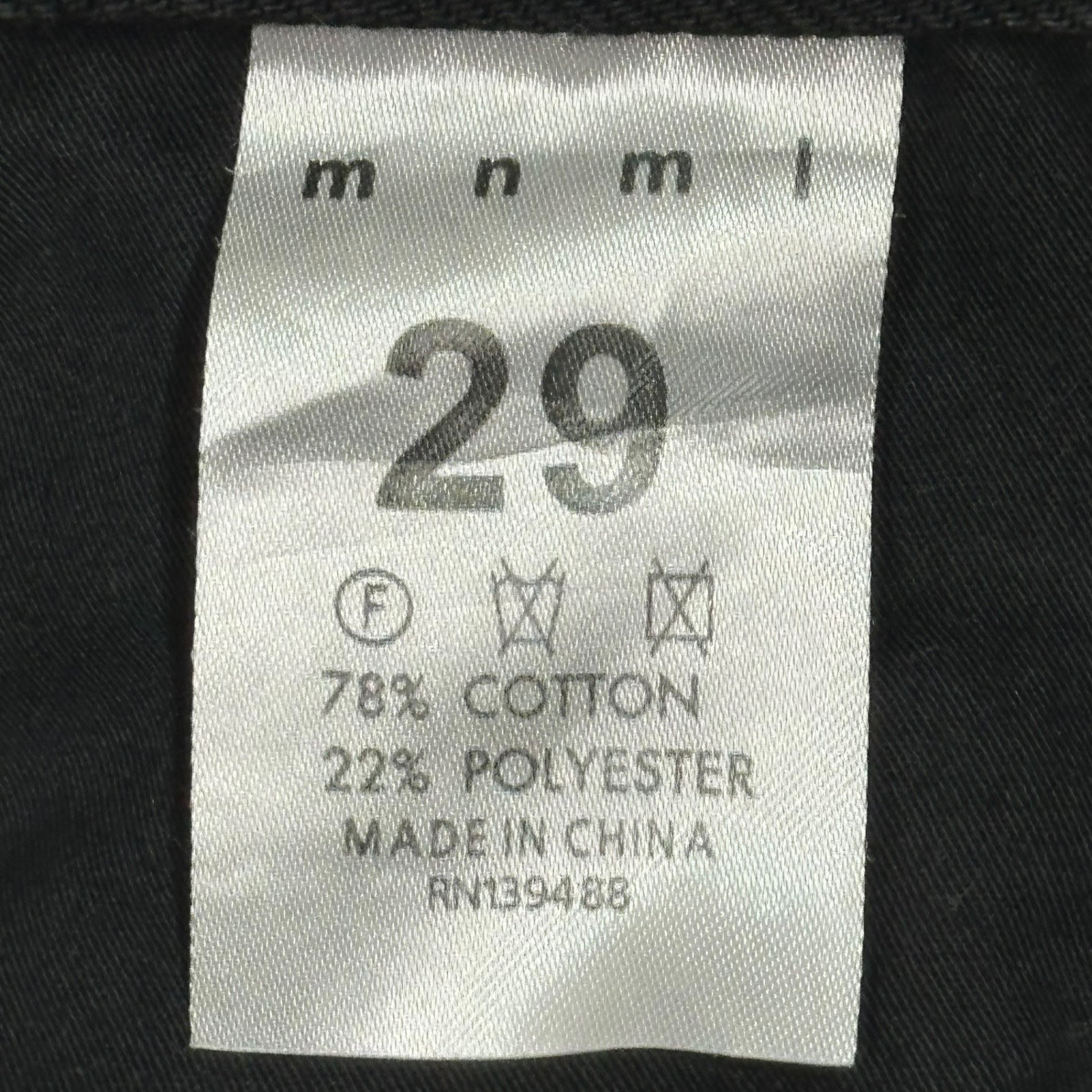 mnml(ミニマル) Damaged Skinny Pants ダメージ加工 スキニー パンツ 29 ブラック