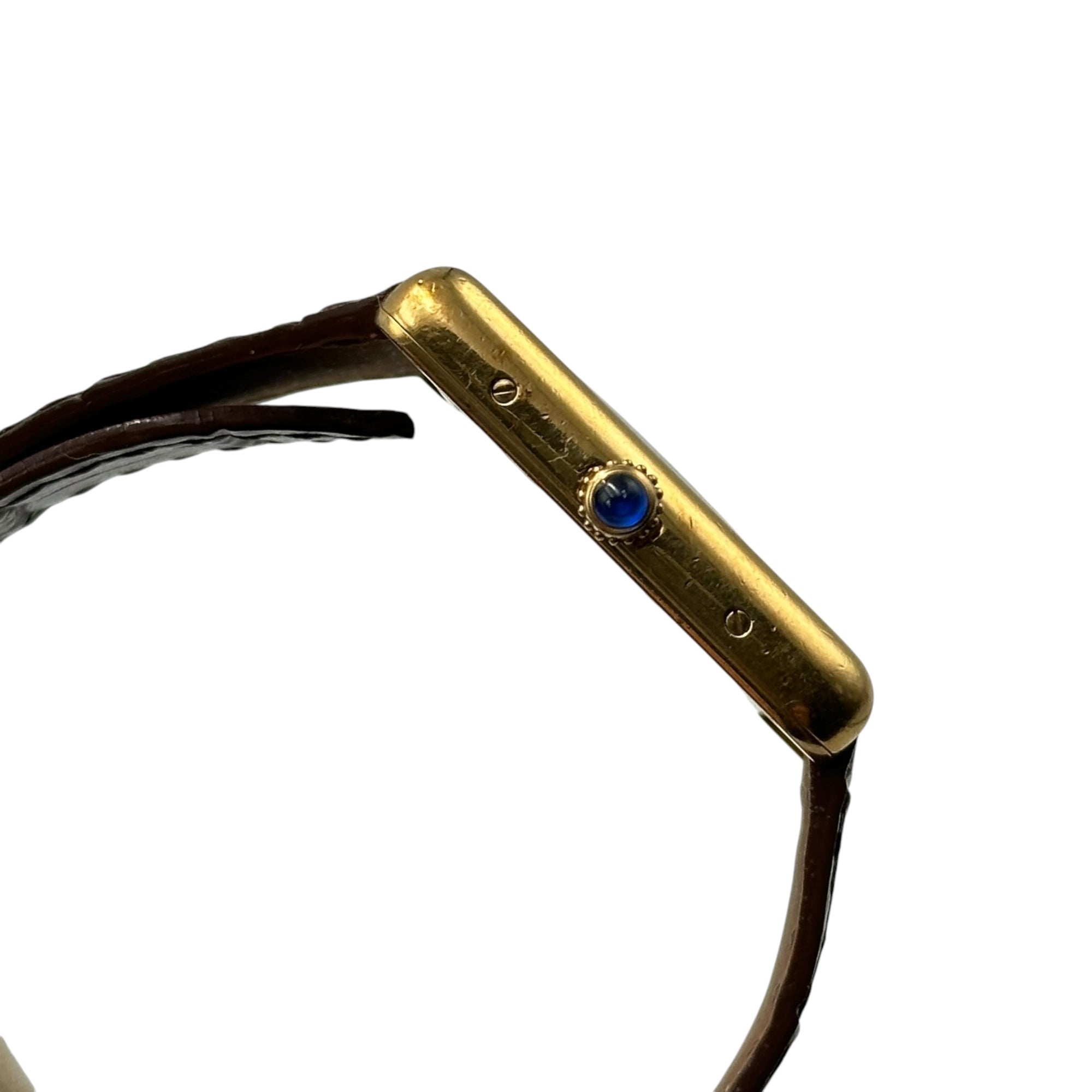 Cartier(カルティエ) 2001's~2002's Must Tank GM Ivory Roman Dial マストタンク クオーツ 腕時計 Ref. 2413 GM(XL) ゴールド 稀少サイズ メンズ着用可 クオーツ