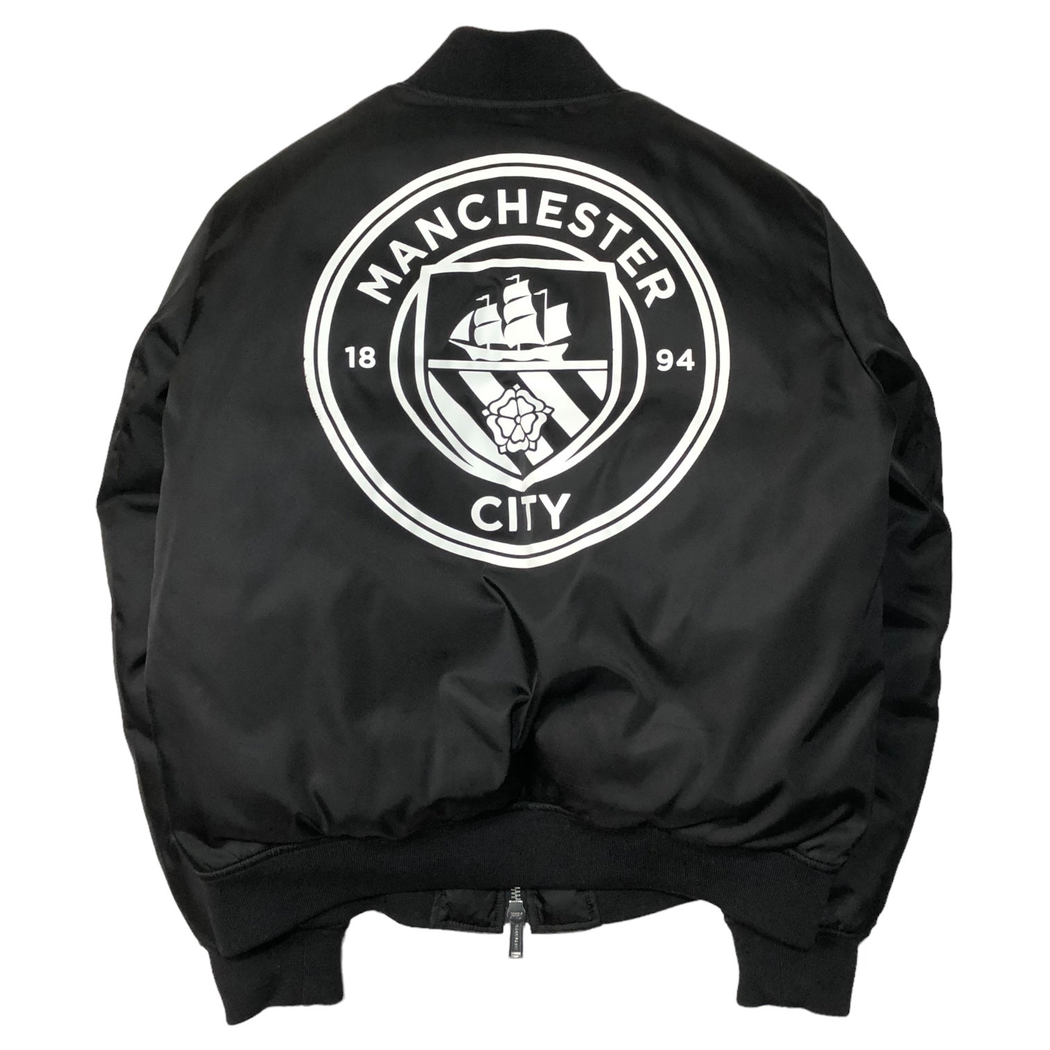 DSQUARED2(ディースクエアード) 23SS Manchester City Bomber jacket マンチェスター シティ ボンバー  ジャケット 参考定価28万6000円 S71AN0503 S78411 44(S程度) ブラック MA-1 ブルゾン ダウン