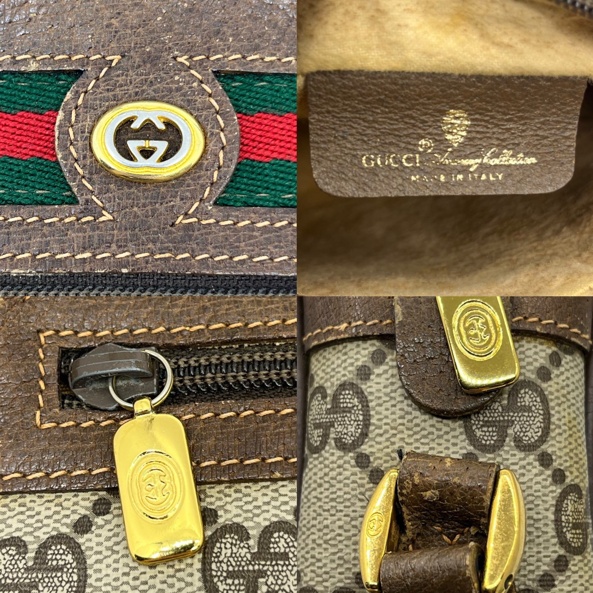 GUCCI(グッチ) GG canvas sherry line shoulder bag GGキャンバス シェリーライン ショルダーバッグ 56.02.087 ベージュ