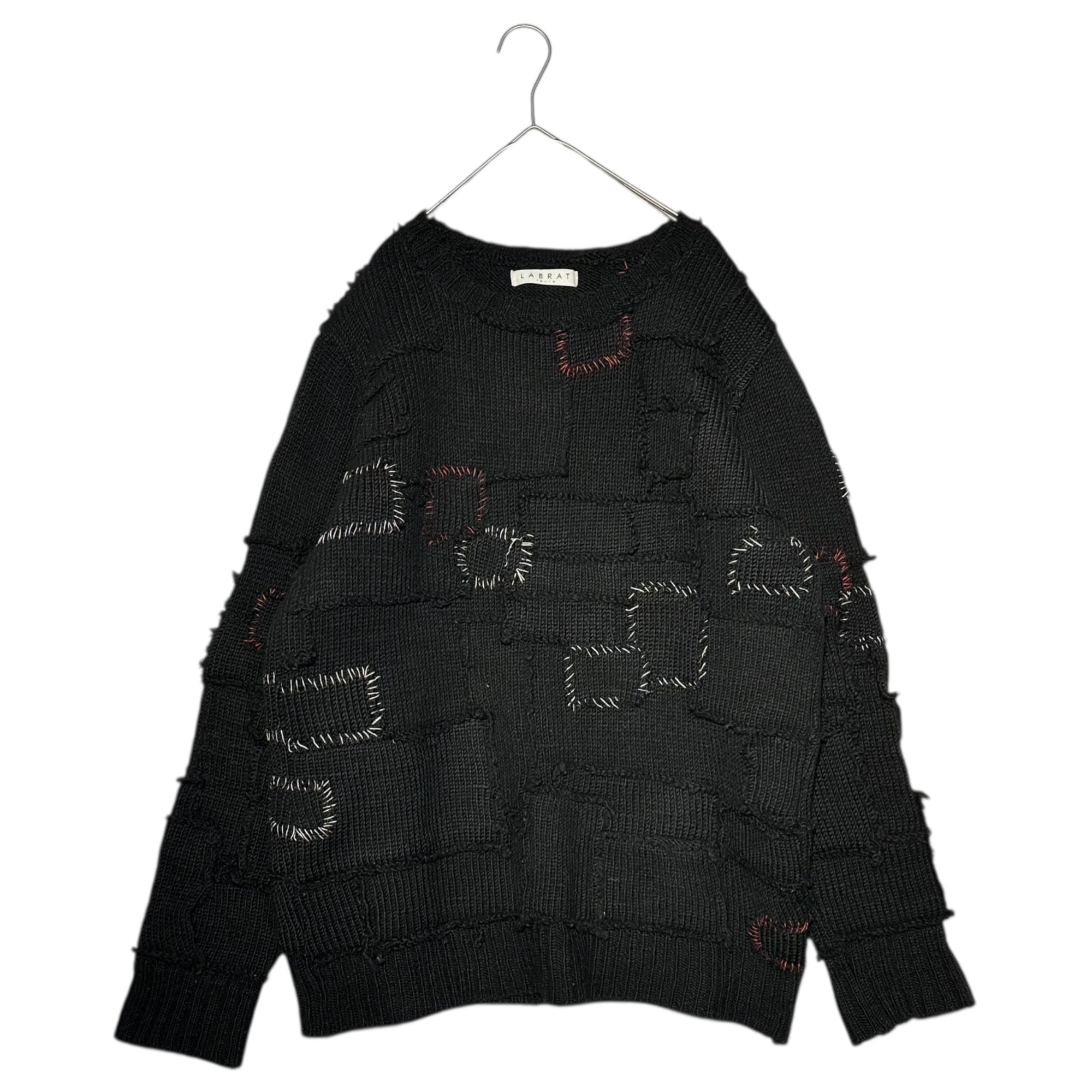 LABRAT(ラブラット) Pressure ulcer Crust Knit 瘡蓋 クラスト ニット M ブラック 少数生産品