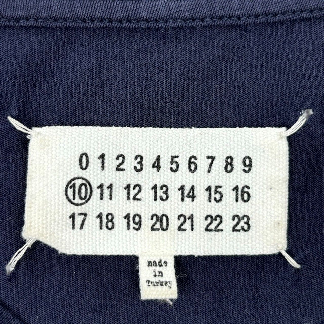 MAISON MARGIELA(メゾンマルジェラ) 17AW 17AW Overlock T-shirt オーバーロック Tシャツ S50GC0477 S ネイビー 無地 インサイド アウト