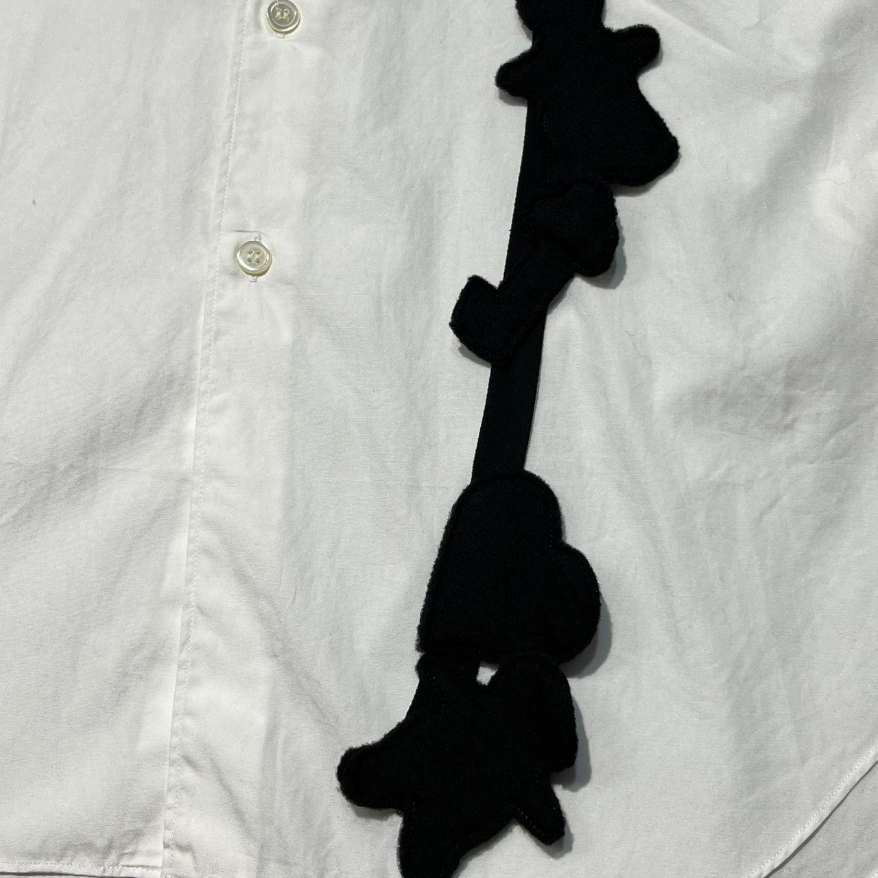 COMME des GARCONS HOMME PLUS(コムデギャルソンオムプリュス) 10SS Docking pocket L/S shirt ドッキング 人形 ポケット 長袖 シャツ PE-B007 XS ホワイト AD2009 ランダムコラージュ期