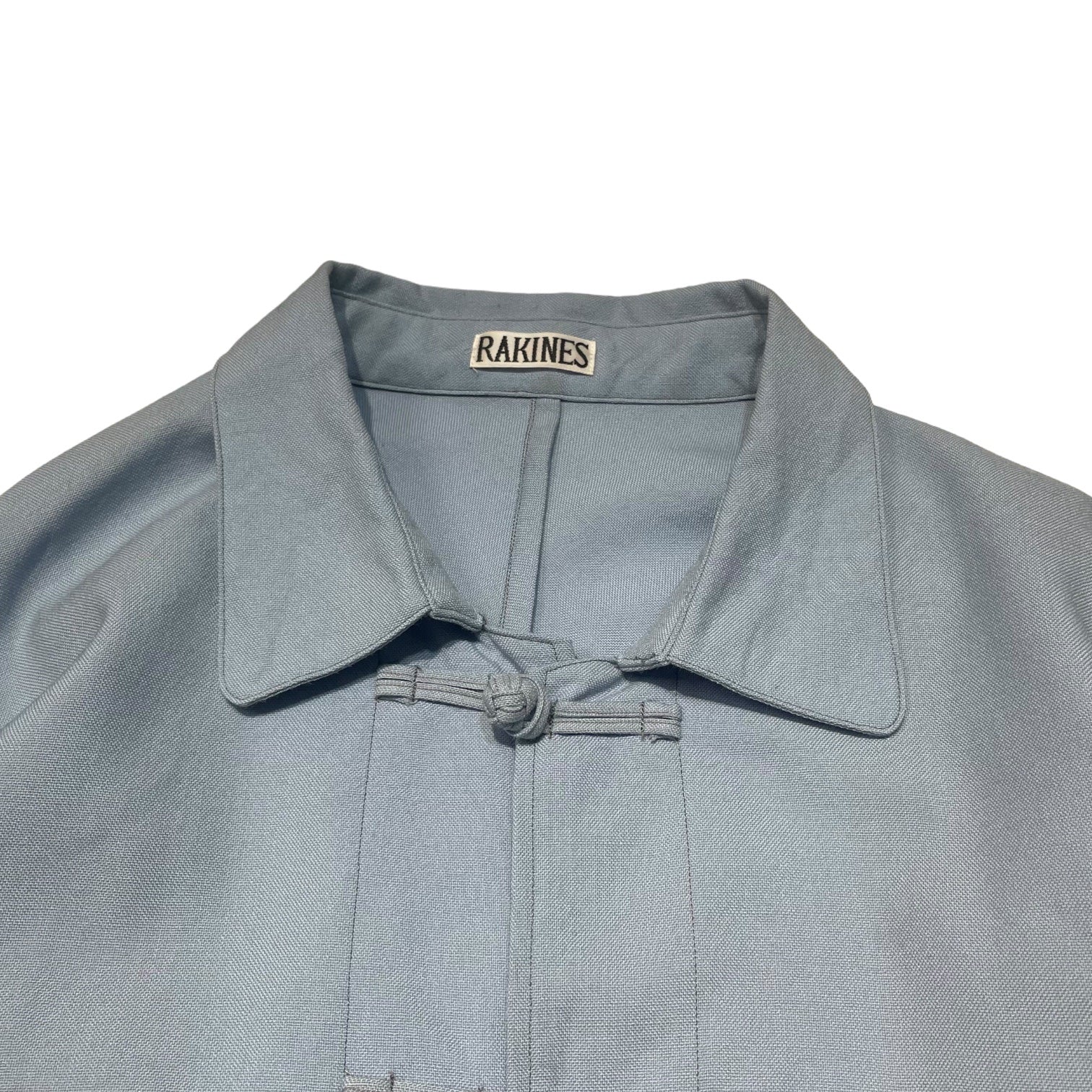 RAKINES(ラキネス) 21SS French China Blouson フレンチ チャイナ シャツ ブルゾン 05A21HN054B 2(M程度) スカイブルー 長袖 シャツ ワーク