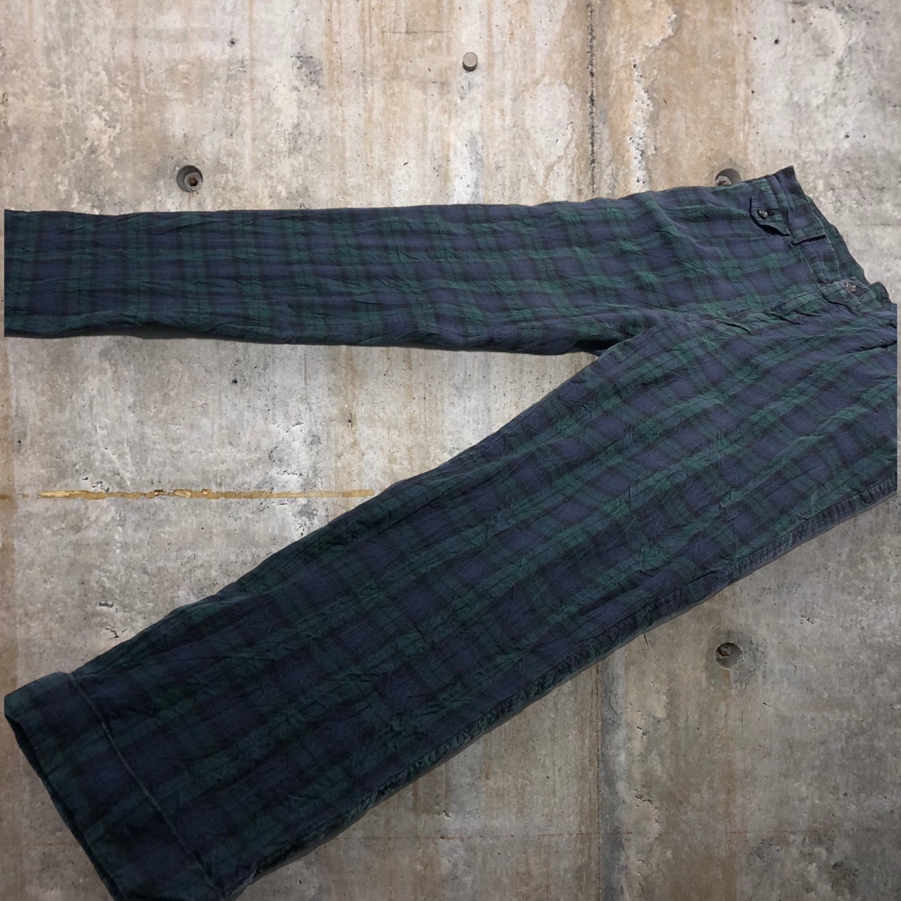 COMME des GARCONS HOMME(コムデギャルソンオム) 11SSチェックパンツ HG-P004 L ネイビー AD2010