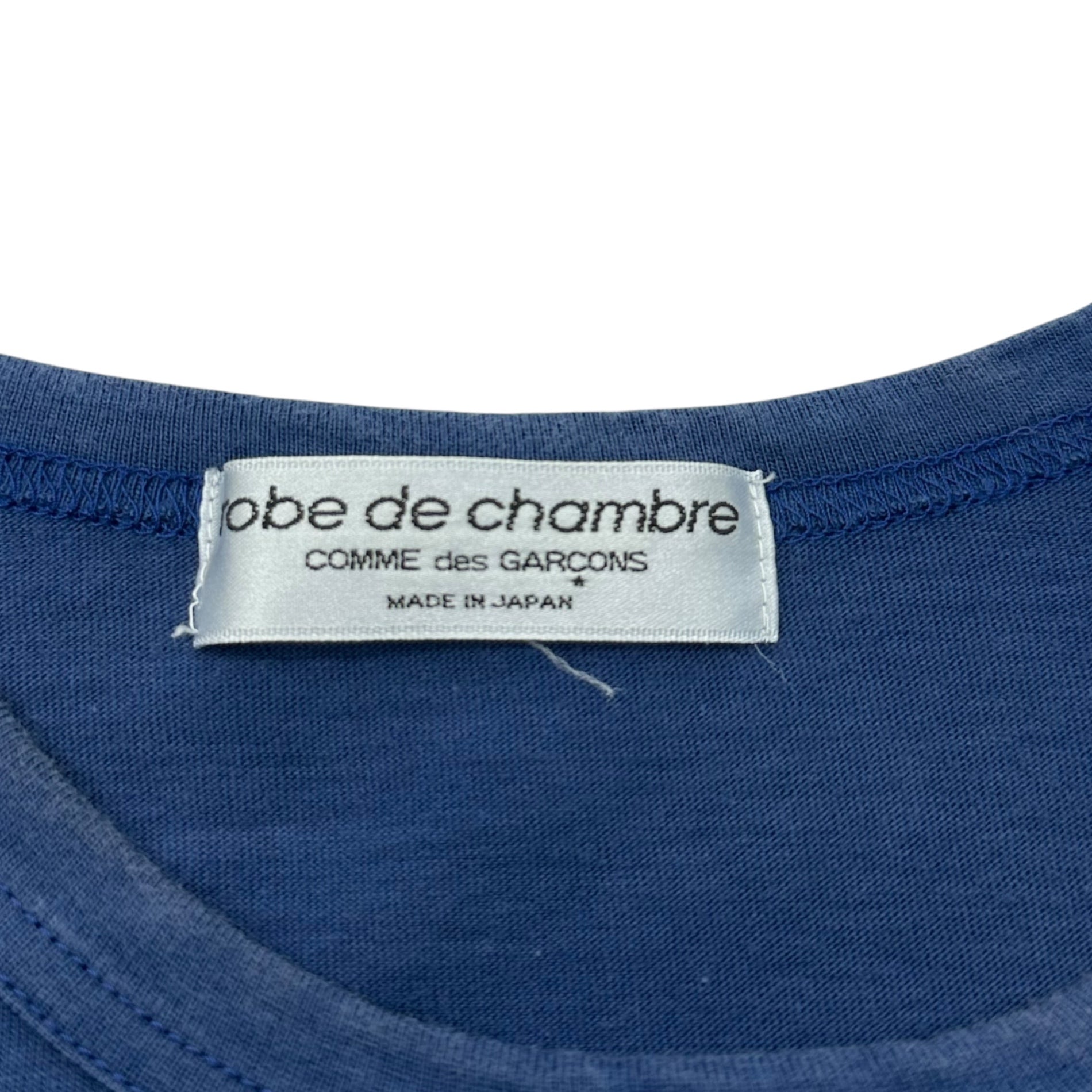 robe de chambre COMME des GARCONS(ローブドシャンブルコムデギャルソン) 03SS Side Pocket S/S T-Shirt 製品染め サイド ポケット 半袖 Tシャツ RI-T014 表記無(M程度) ブルー AD2002