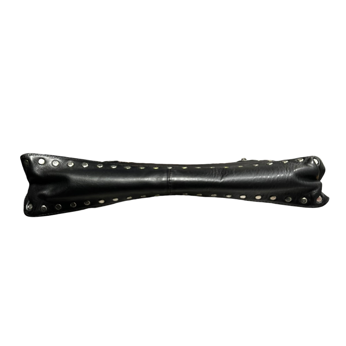 Y's(ワイズ) Leather Stud Double-Chain Shoulder Bag レザー スタッズ ダブル チェーン ショルダーバッグ YR-121-771 ブラック
