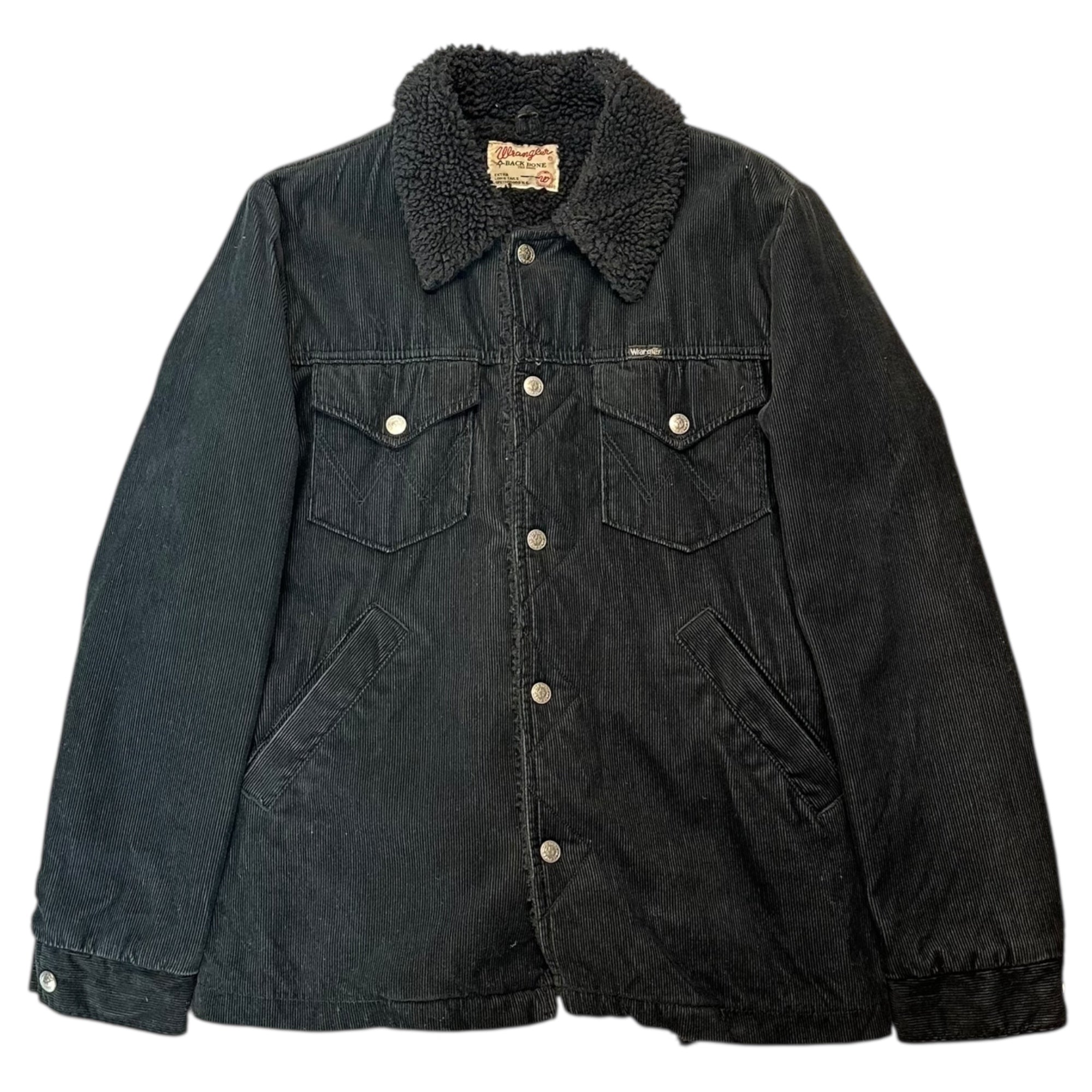 WRANGLER × BACKBONE(ラングラー × バックボーン) BOA WRANGE COAT ボア ランチ コート W9581 S ブラック ジャケット