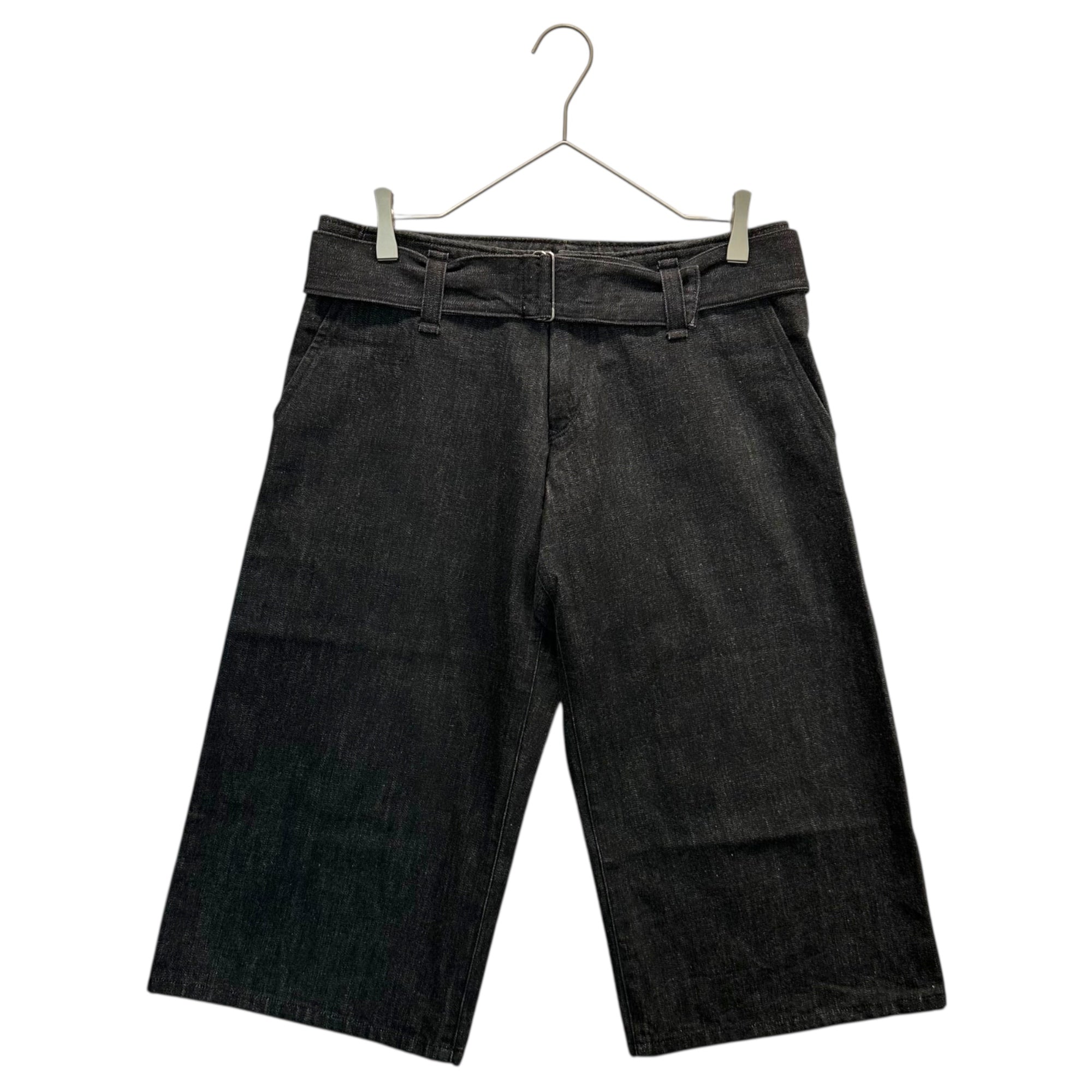Y's(ワイズ) Belted Black Denim Shorts ベルテッド ブラックデニム ショーツ YS-P29-055 1(S程度) ブラック 男性着用可能