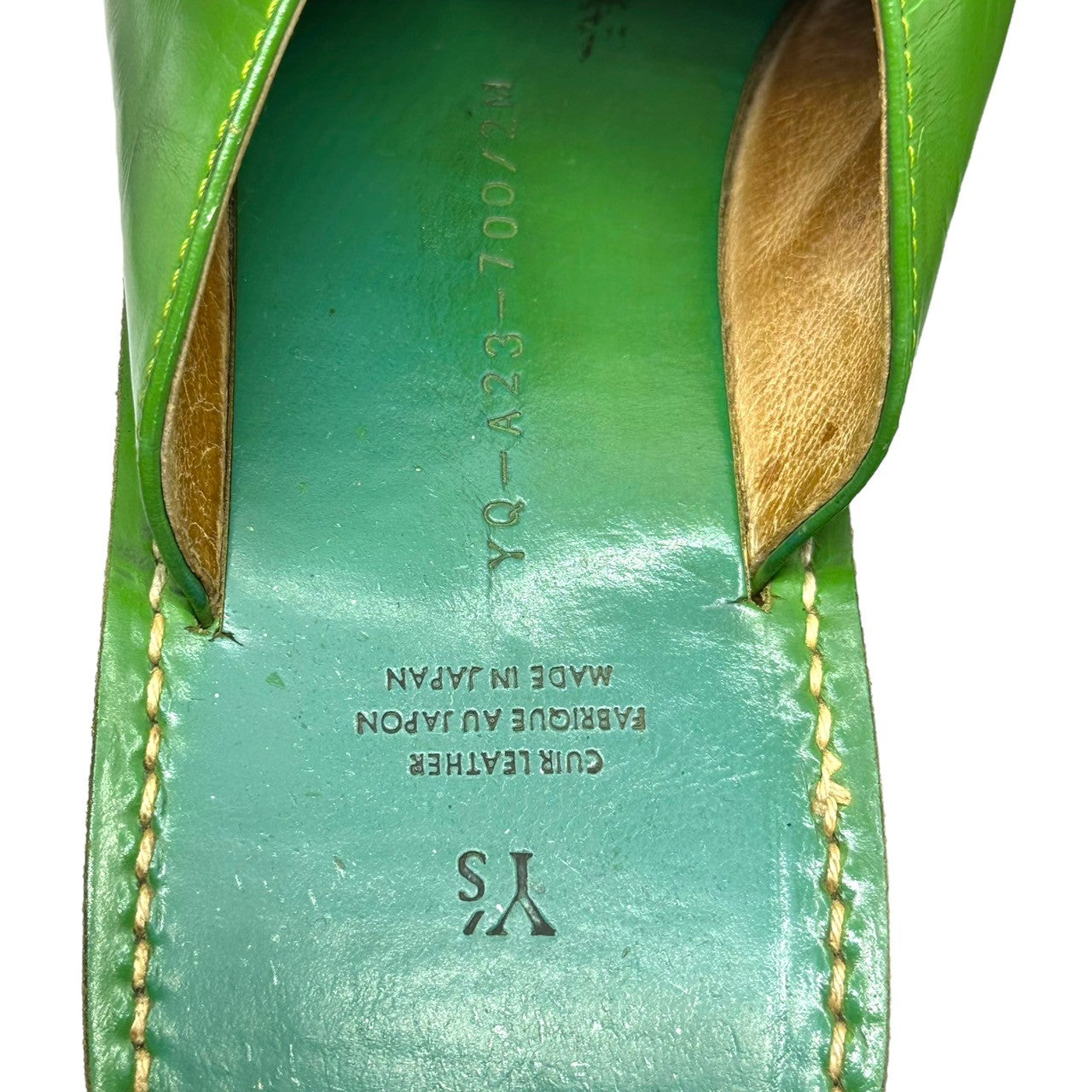 Y's(ワイズ) Crepe sole leather sandal クレープソール レザー サンダル YQ-A23-700/2M M グリーン