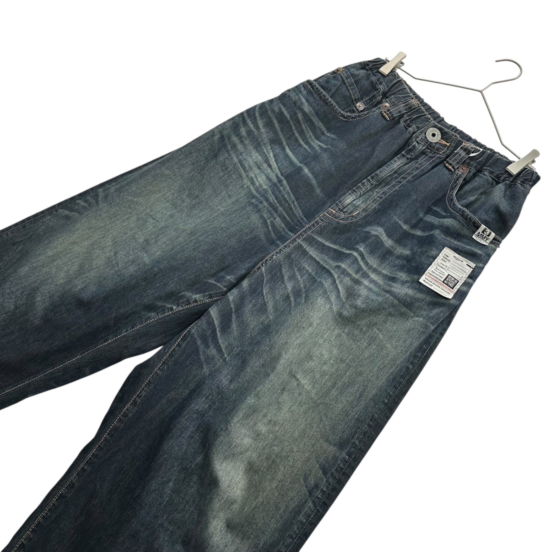 Maison MIHARA YASUHIRO(メゾンミハラヤスヒロ) 24AW LIGHT WIDE JEANS ライト ワイド ジーンズ デニム J13PT123 44 インディゴ バギー パンツ