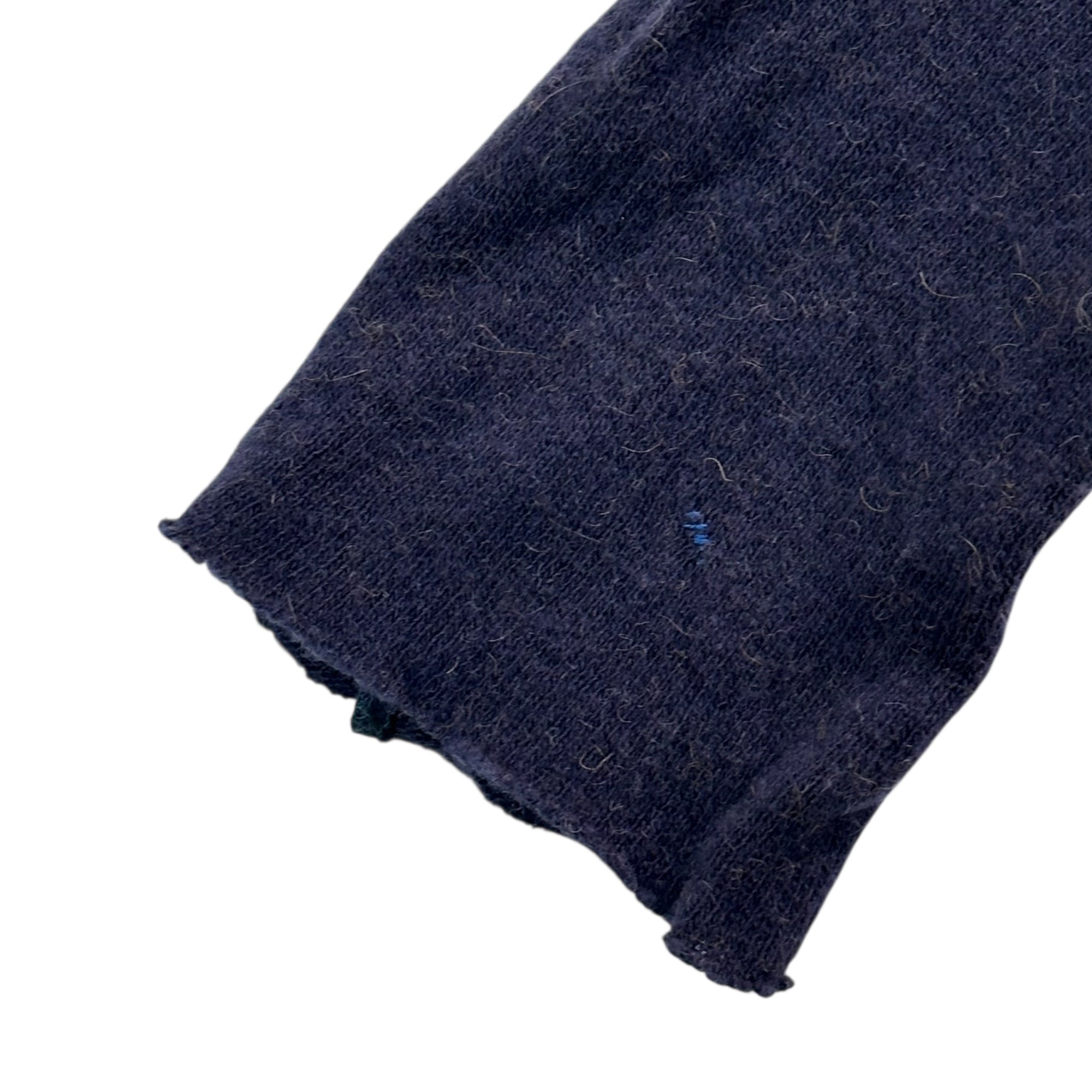 Y's(ワイズ) 00's Two-Tone Asymmetric Neck Wool Knit バイカラー 変形 ネック ウール ニット YB-T84-876 2 ネイビー×グリーン