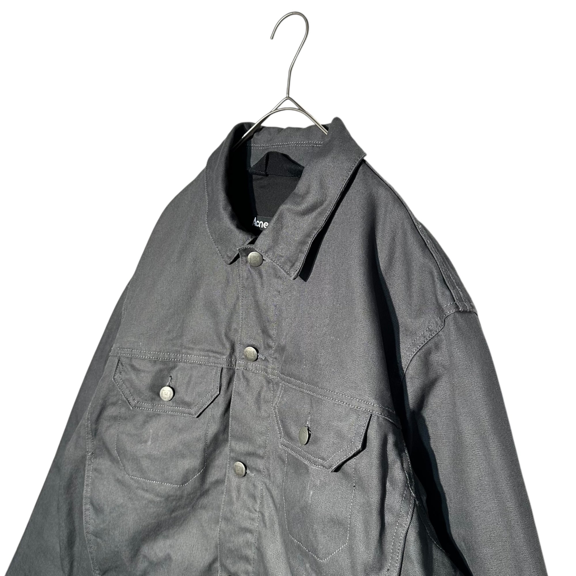 Acne Studios(アクネストゥディオズ) Canvas jacket - Dark grey 2ポケット トラッカー デニム ジャケット FA-UX-OUTW000143 S グレー