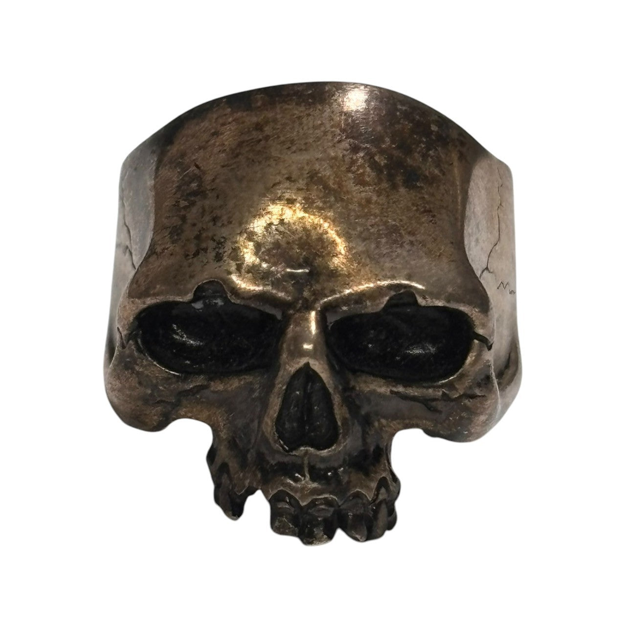 JAM HOME MADE(ジャムホームメイド) Black Coated Skull Ring ブラック コーティング スカル リング 13~14号 シルバー 全体コーティング剥げ有