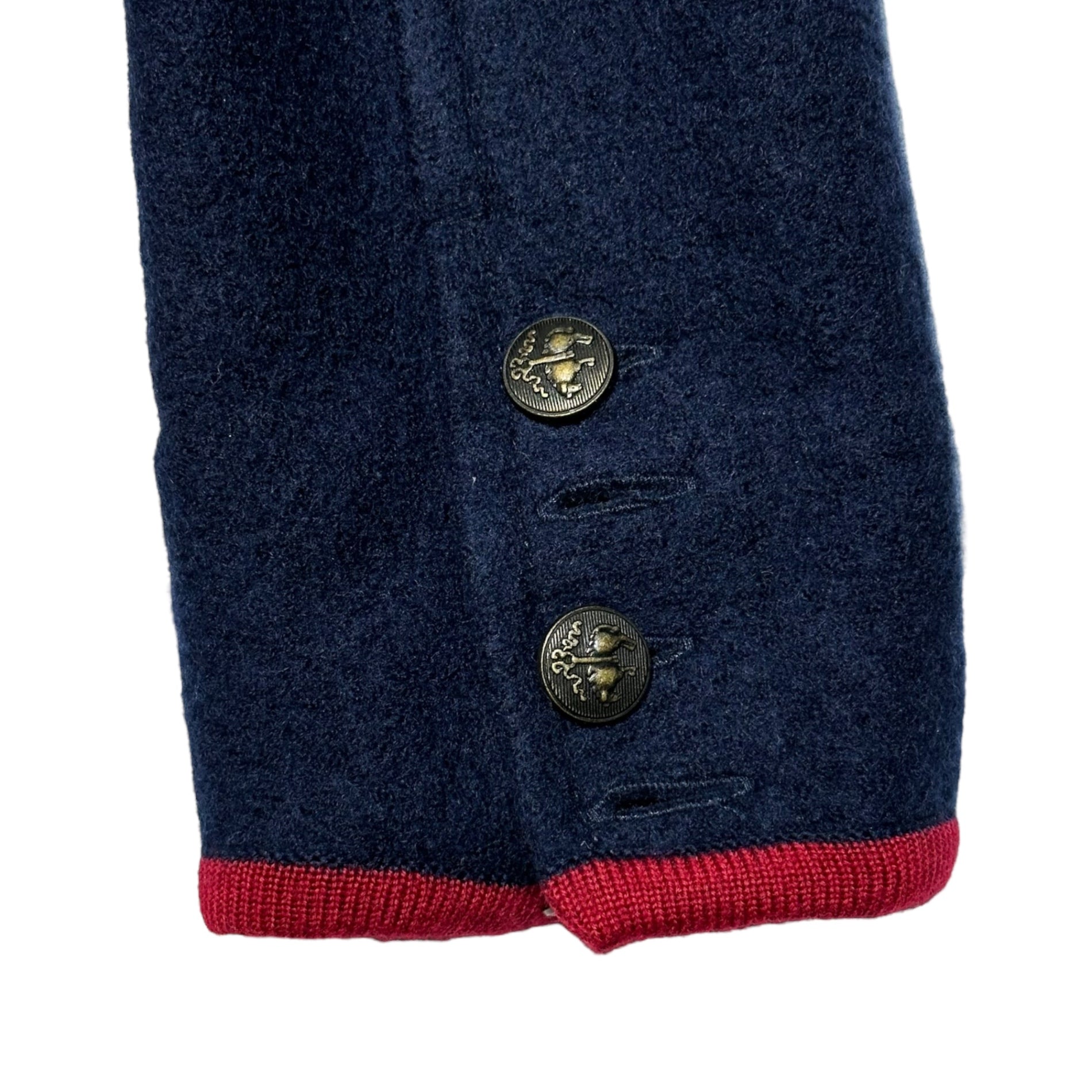 BROOKS BROTHERS(ブルックスブラザーズ) Piping Wool Felt Jacket パイピング ウール フェルト ジャケット S ネイビー×レッド