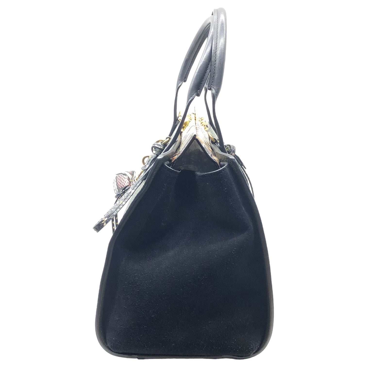 COACH(コーチ) トループ キャリーオール35 ハンドバッグ パイソン 78485 オリーブ×ブラック