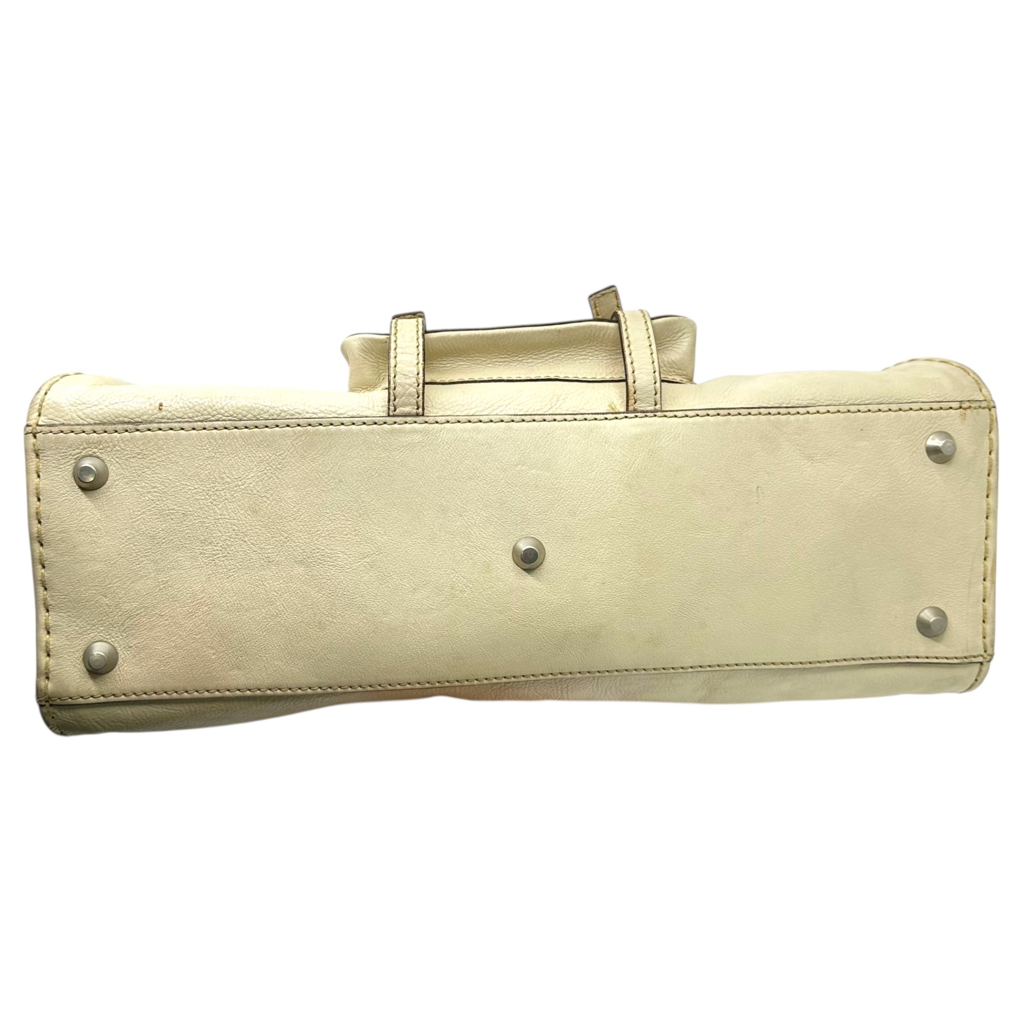 CHLOE(クロエ) EDITH エディス ステッチ レザー ハンド バッグ アイボリー