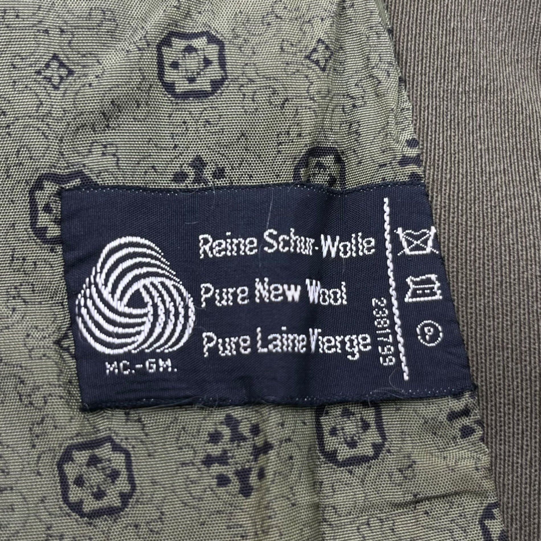 VINTAGE(ヴィンテージ) 70~80's Bone button collarless wool jacket 骨ボタン ノーカラー ウール ジャケット TORSTER L程度 カーキ