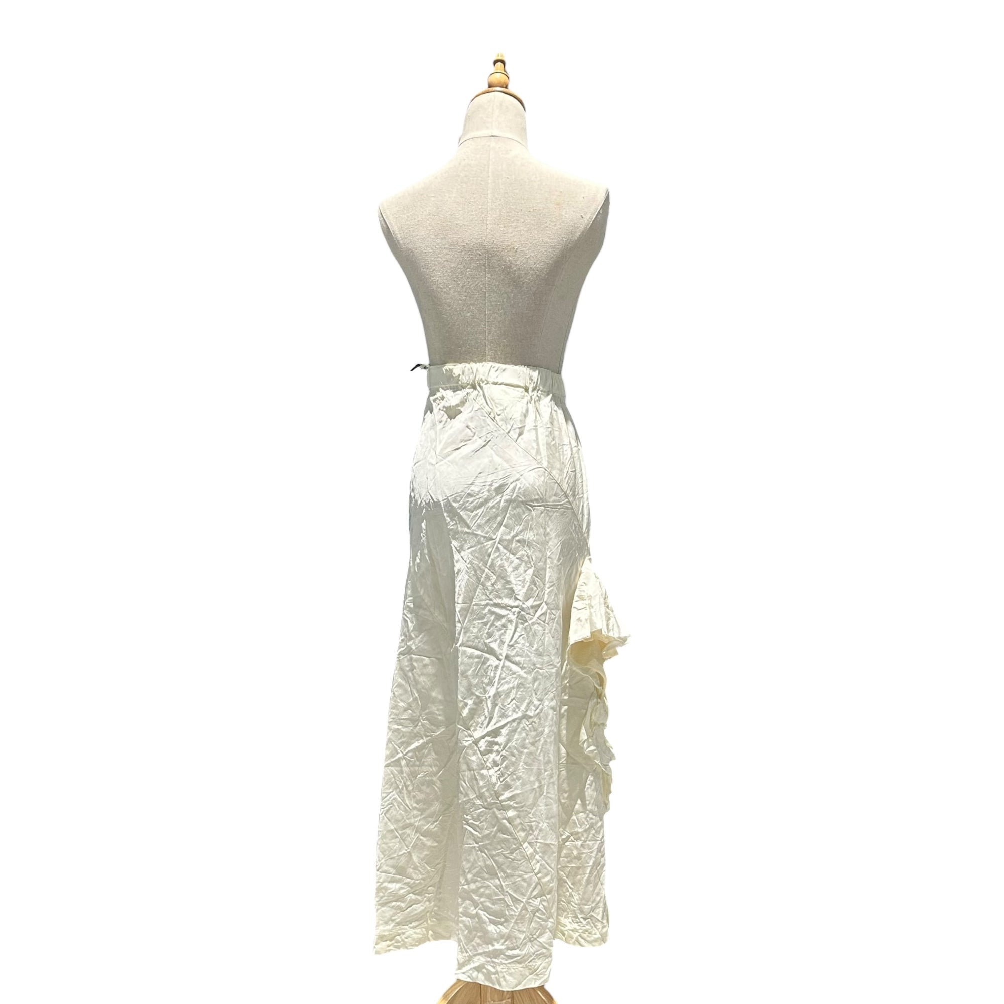robe de chambre COMME des GARCONS(ローブドシャンブルコムデギャルソン) 2000AW Frilled Acetate Easy Long Skirt フリル アセテート イージー ロング スカート RS-040080 FREE アイボリー AD2000 00s アーカイブ