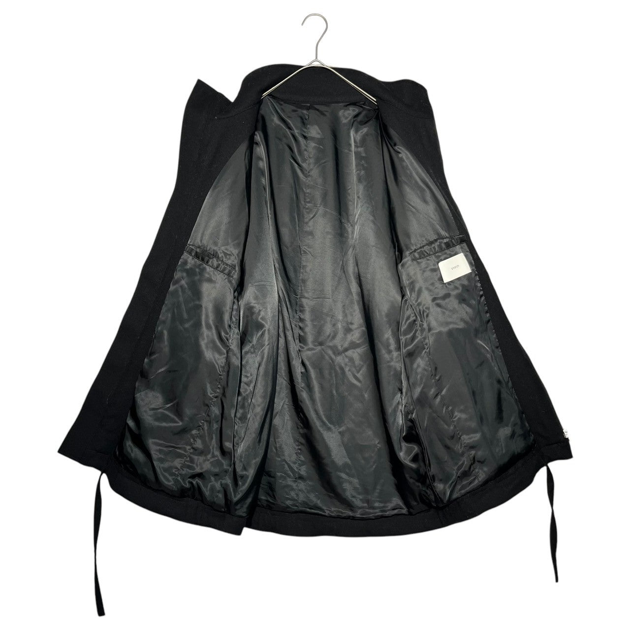 stein(シュタイン) 22AW Wool Boa Zip Long Jacket ウール ボア ジップ ロング ジャケット ST.418 S ベージュ×ブラック 参考定価101,200円(税込)