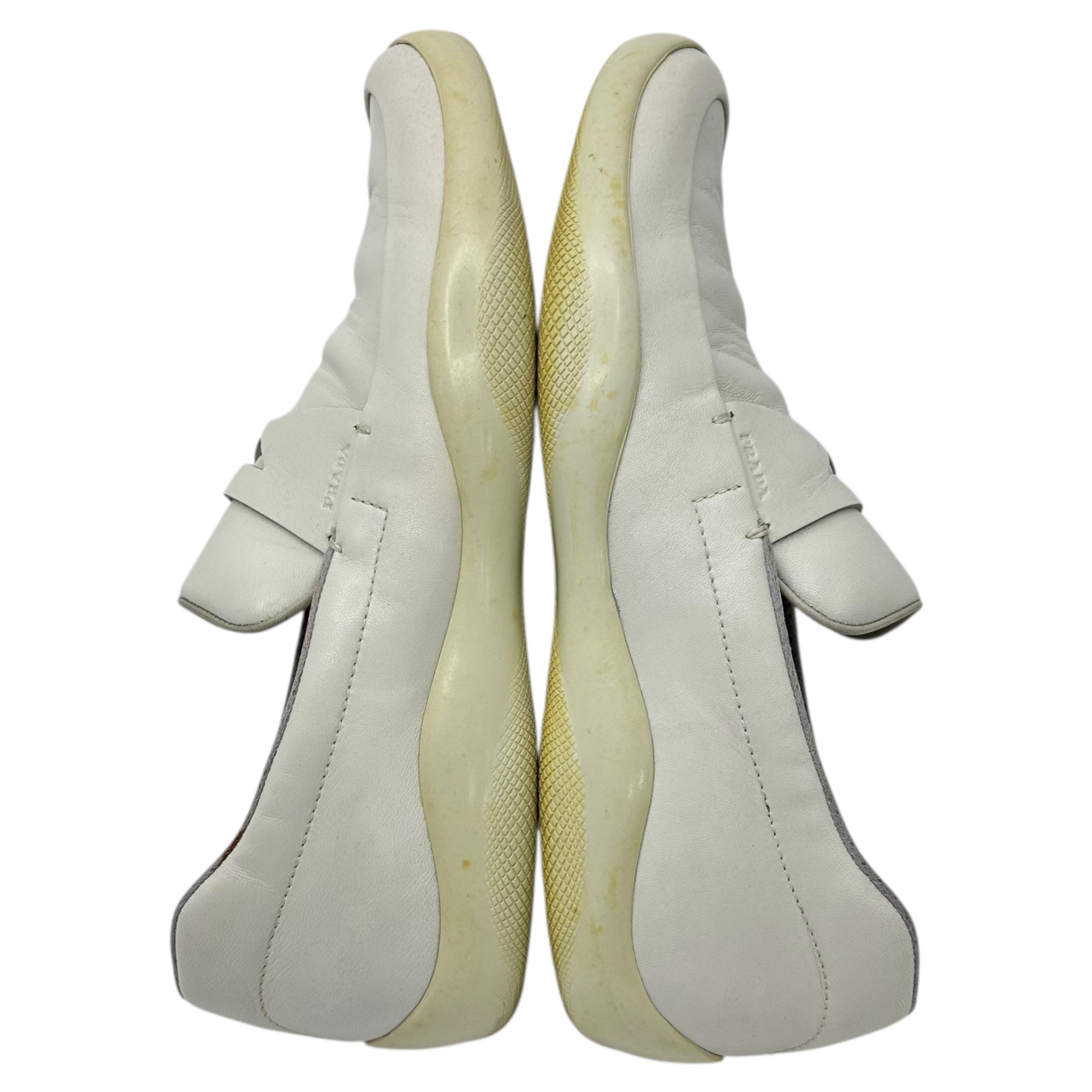 PRADA SPORT(プラダスポーツ) 00's America's Cup Leather Loafers アメリカズ カップ レザー ローファー 8(27cm~27.5cm程度) ホワイト Y2K スニーカー