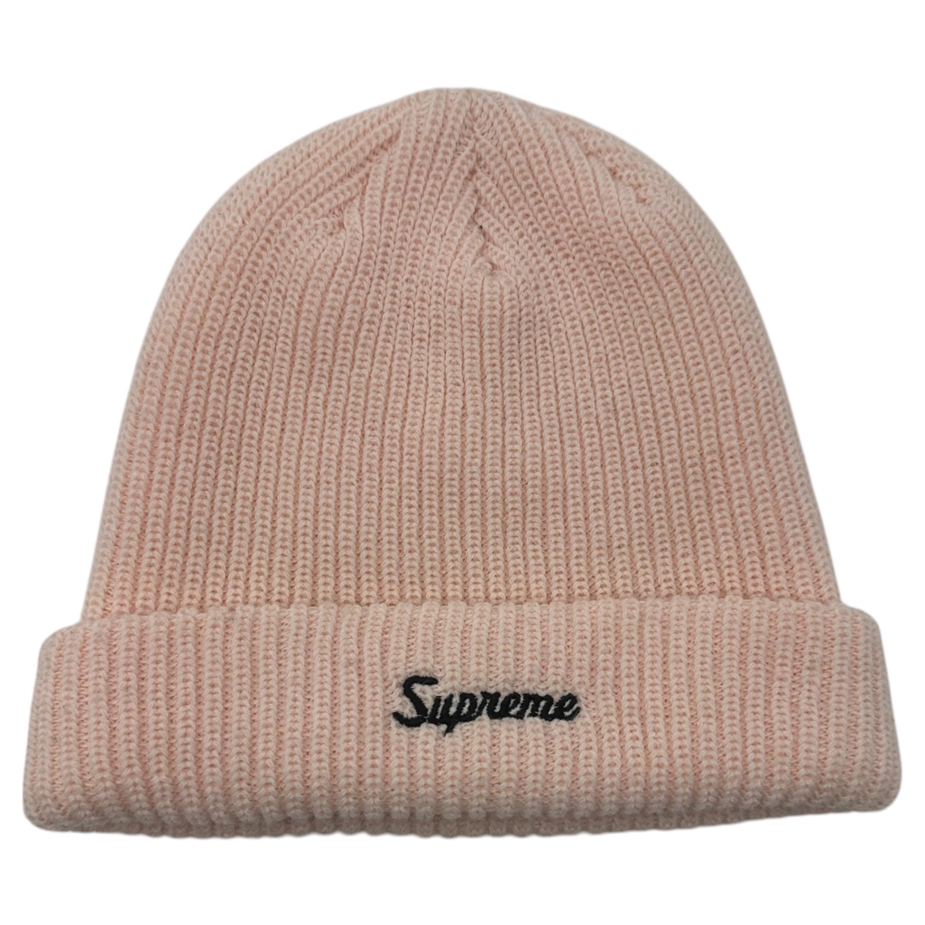 SUPREME(シュプリーム) Loose Gauge Beanie ルーズ ゲージ ビーニー ライトピンク ニット帽 ロゴ
