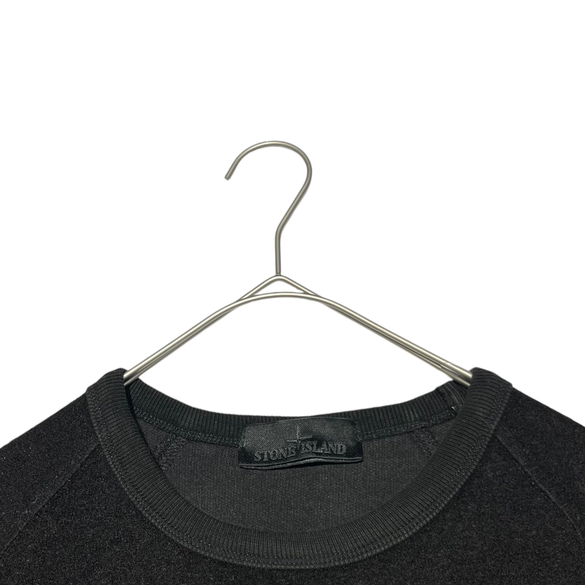 STONE ISLAND SHADOW PROJECT(シャドウプロジェクト) 20AW cotton wool crew neck sweatshirts コットン ウール クルーネック スウェット 7315654F5 M ブラック