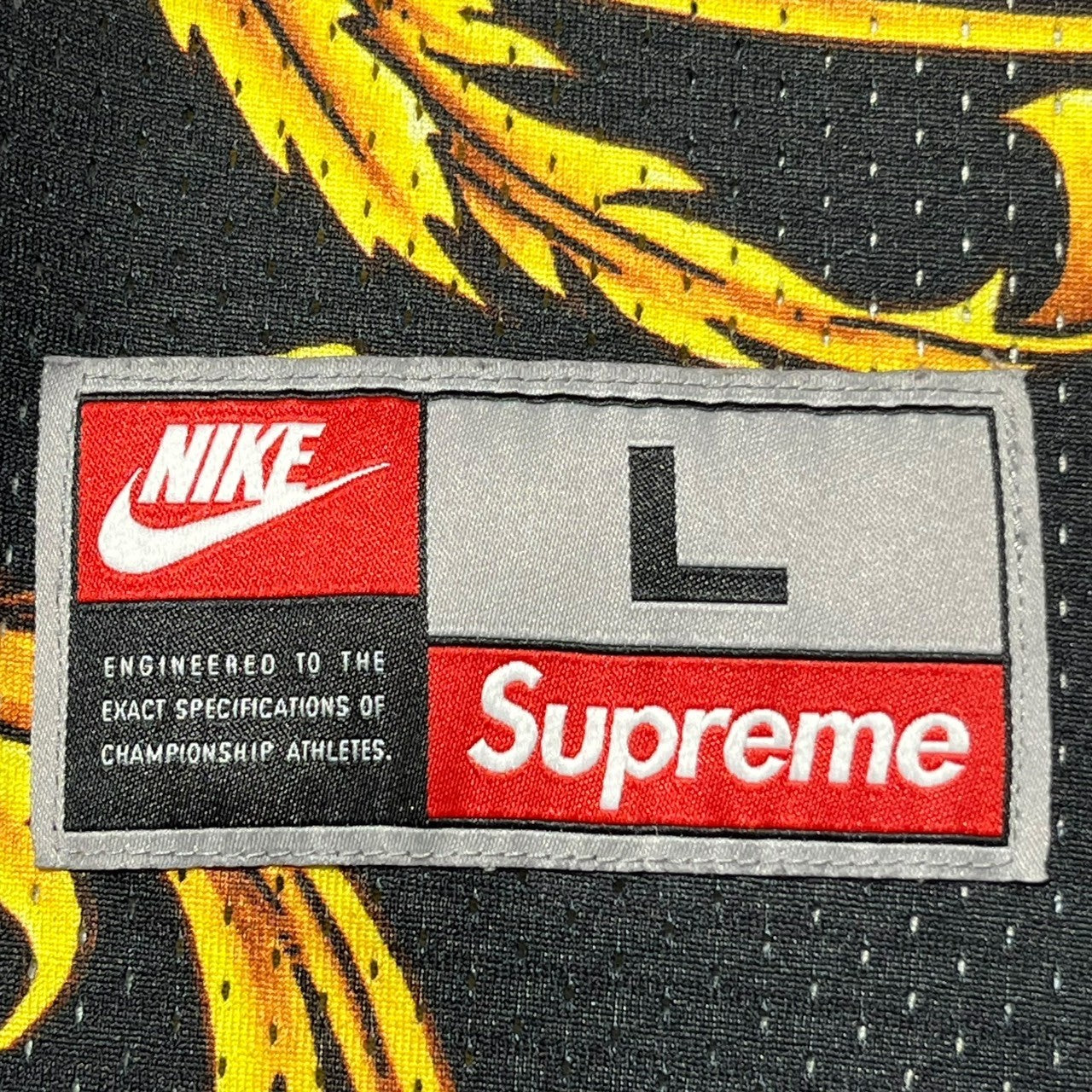 NIKE×SUPREME(ナイキ×シュプリーム) 14SS Basketball Jersey バスケットボール ゲームシャツ 648780-010 L ブラック×ゴールド ペイズリー コラボ タンクトップ