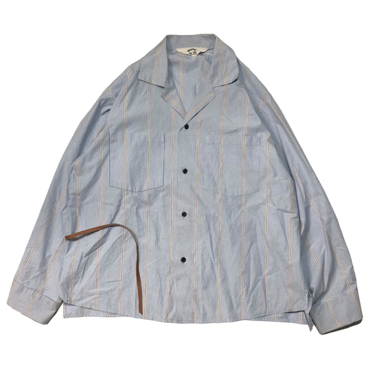 SUNSEA(サンシー) 19AW BLUE BEGE GIGOLO SHIRT ブルー ベージュ 