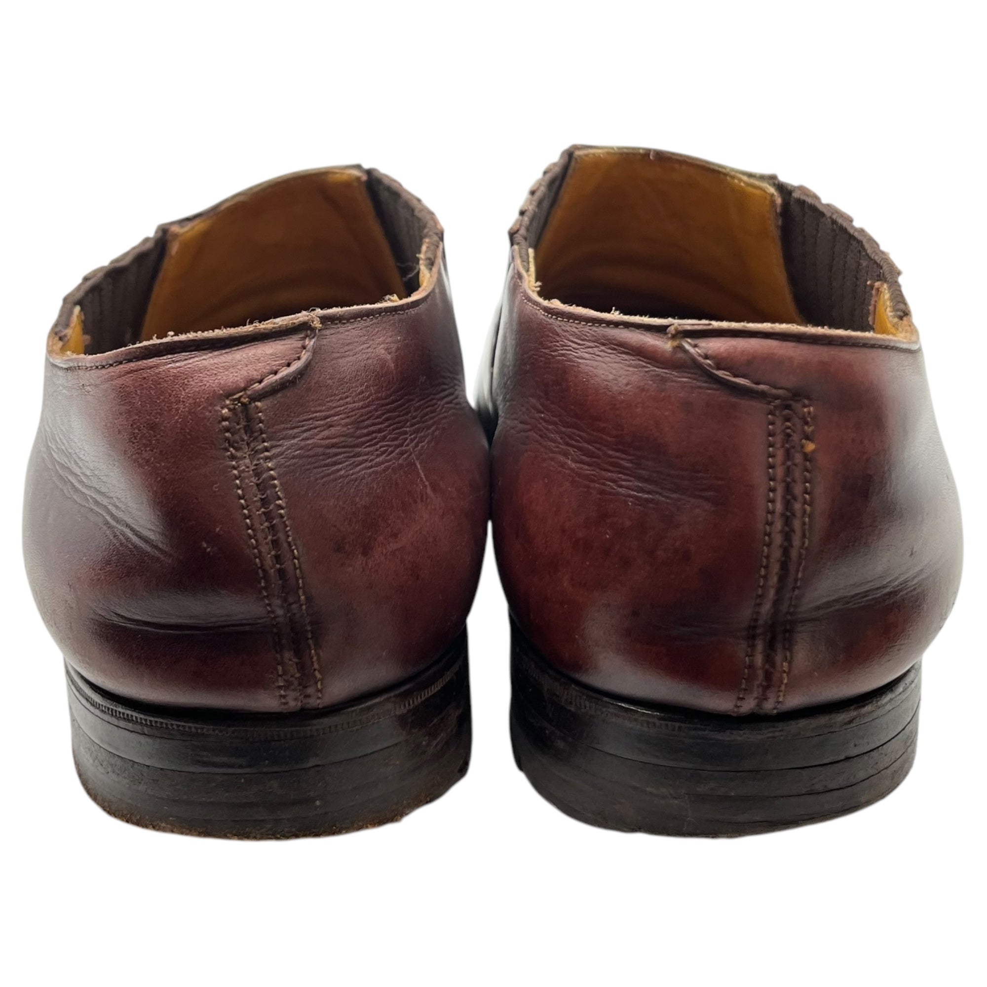 Tricker's(トリッカーズ) Lazy man レイジーマン サイド エラスティック スリッポン 075366 8-5(27cm程度) ブラウン レザー シューズ