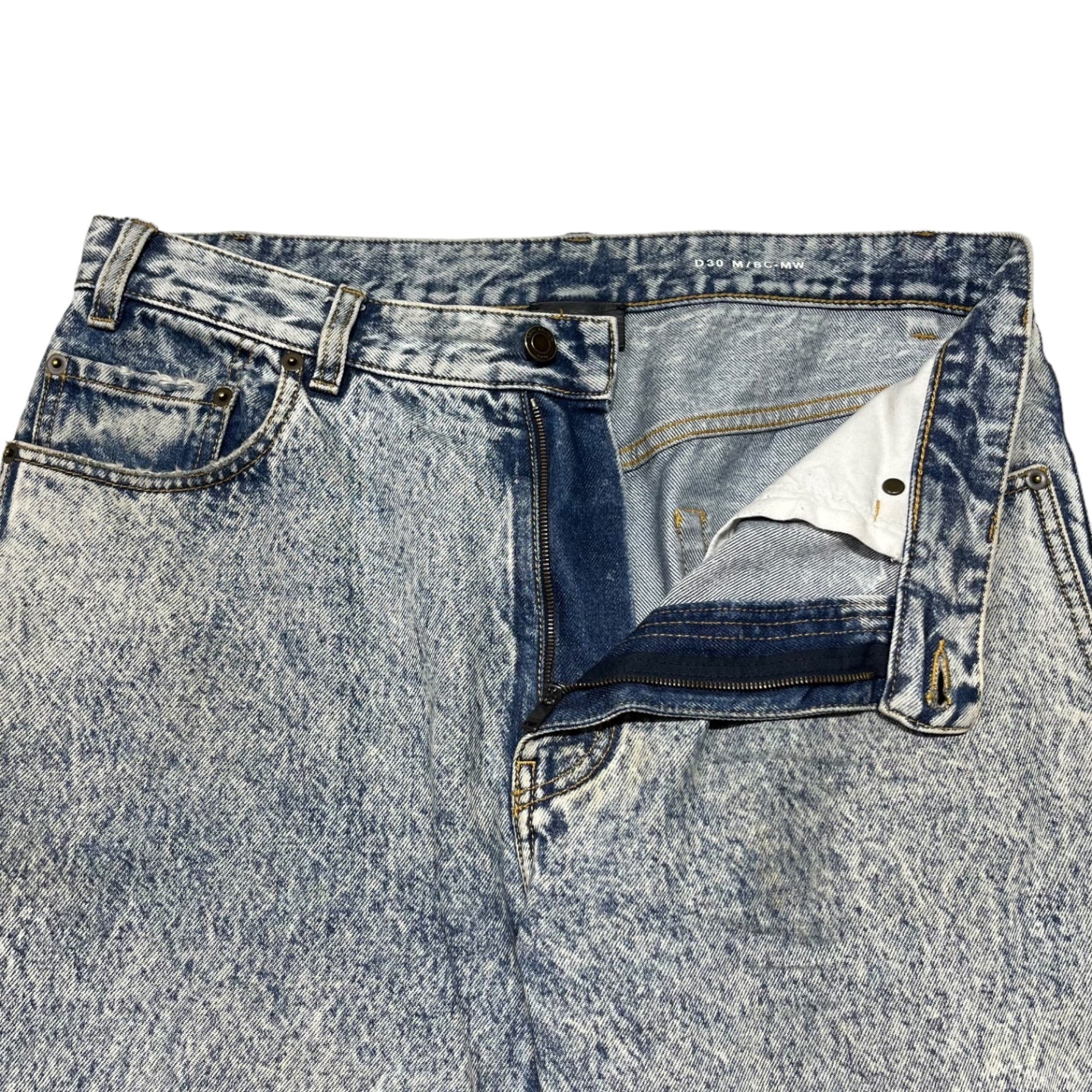 SAINT LAURENT PARIS(サンローランパリ) chemical wash denim pants ウォッシュド加工 ケミカル デニムパンツ 681376 YP53 2021 00064 W30 インディゴ