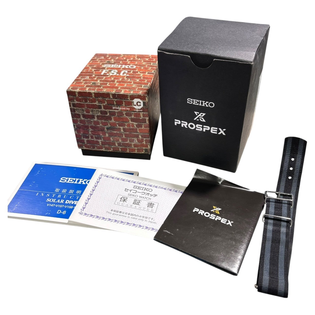 SEIKO(セイコー) FREEMANS SPORTING CLUB Prospex watch フリーマンズ スポーティング クラブ プロスペックス 腕時計 V147-0BC0 ブラック 箱・純正ベルト付