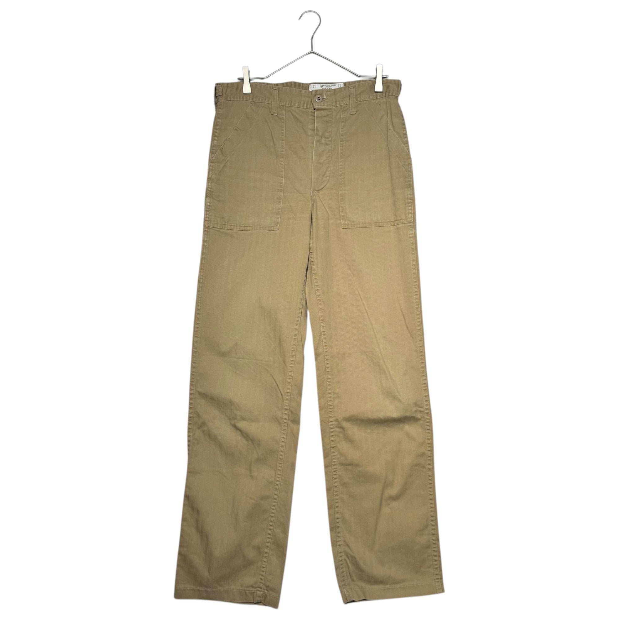 UNIVERSAL OVERALL(ユニバーサルオーバーオール) 70's USA made Herringbone Work Pants ヘリンボーン ベイカー ワーク パンツ 31 ベージュ 推定70年代 ヴィンテージ