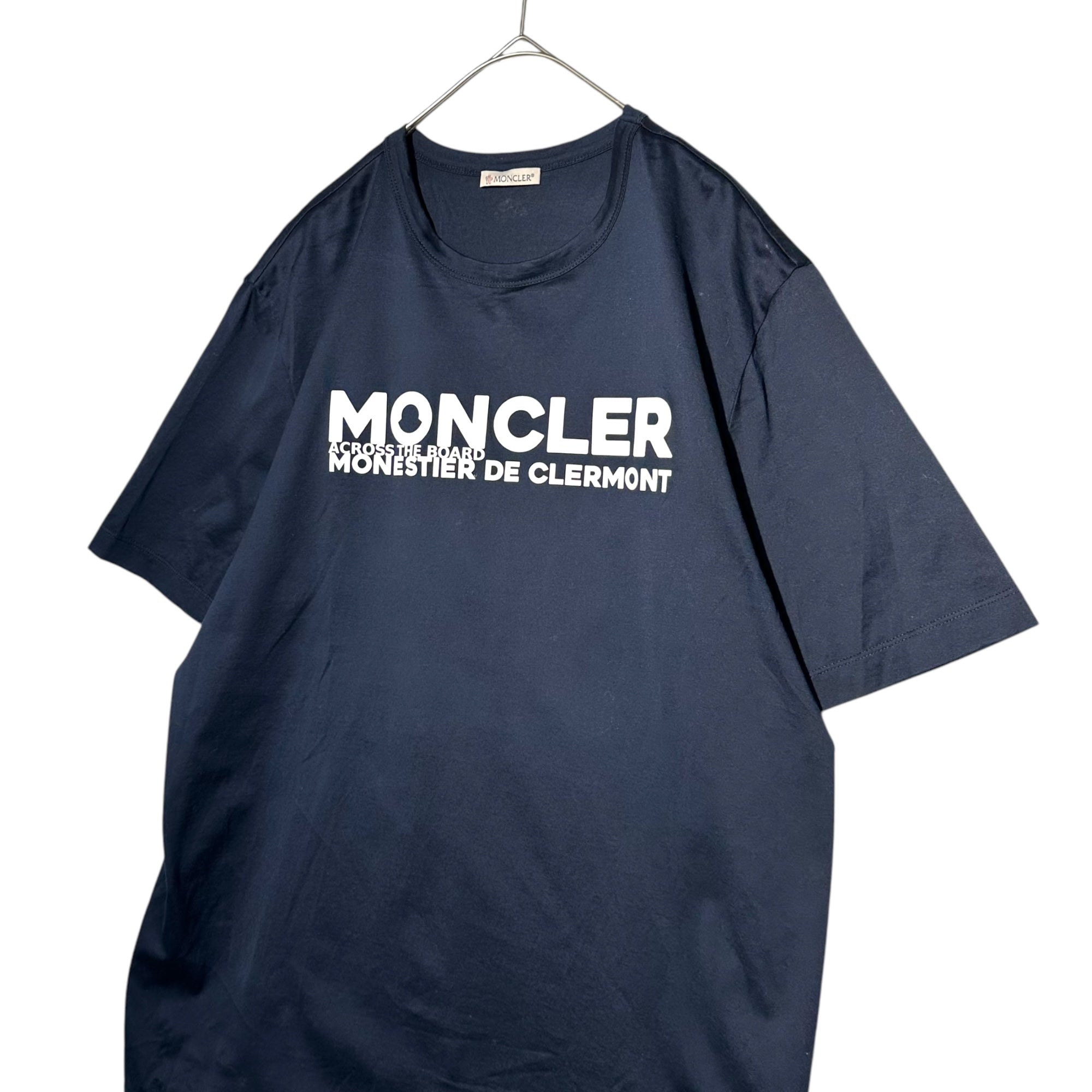 MONCLER(モンクレール) MONESTIER DE CLERMONT Rubber Logo Print T-Shirt ラバー ロゴ プリント Tシャツ G10918C7D910 M ネイビー ACROSS THE BOARD 半袖