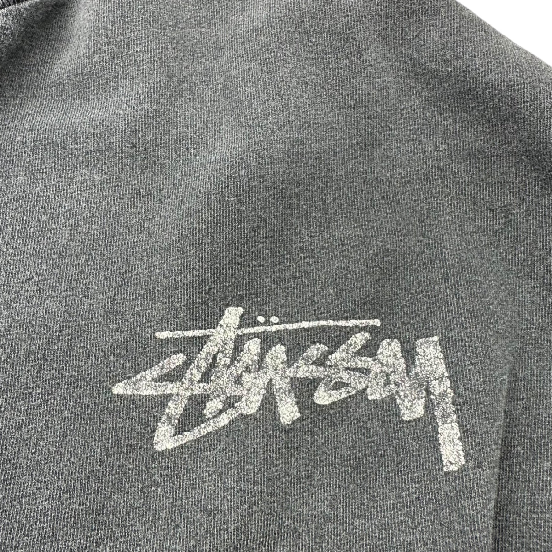 STUSSY(ステューシー) 80's Circle Rasta Color Logo Vintage T-Shirt サークル ラスタカラー ロゴ ヴィンテージ Tシャツ 表記消え(M程度) ブラック 80年代 2枚黒タグ