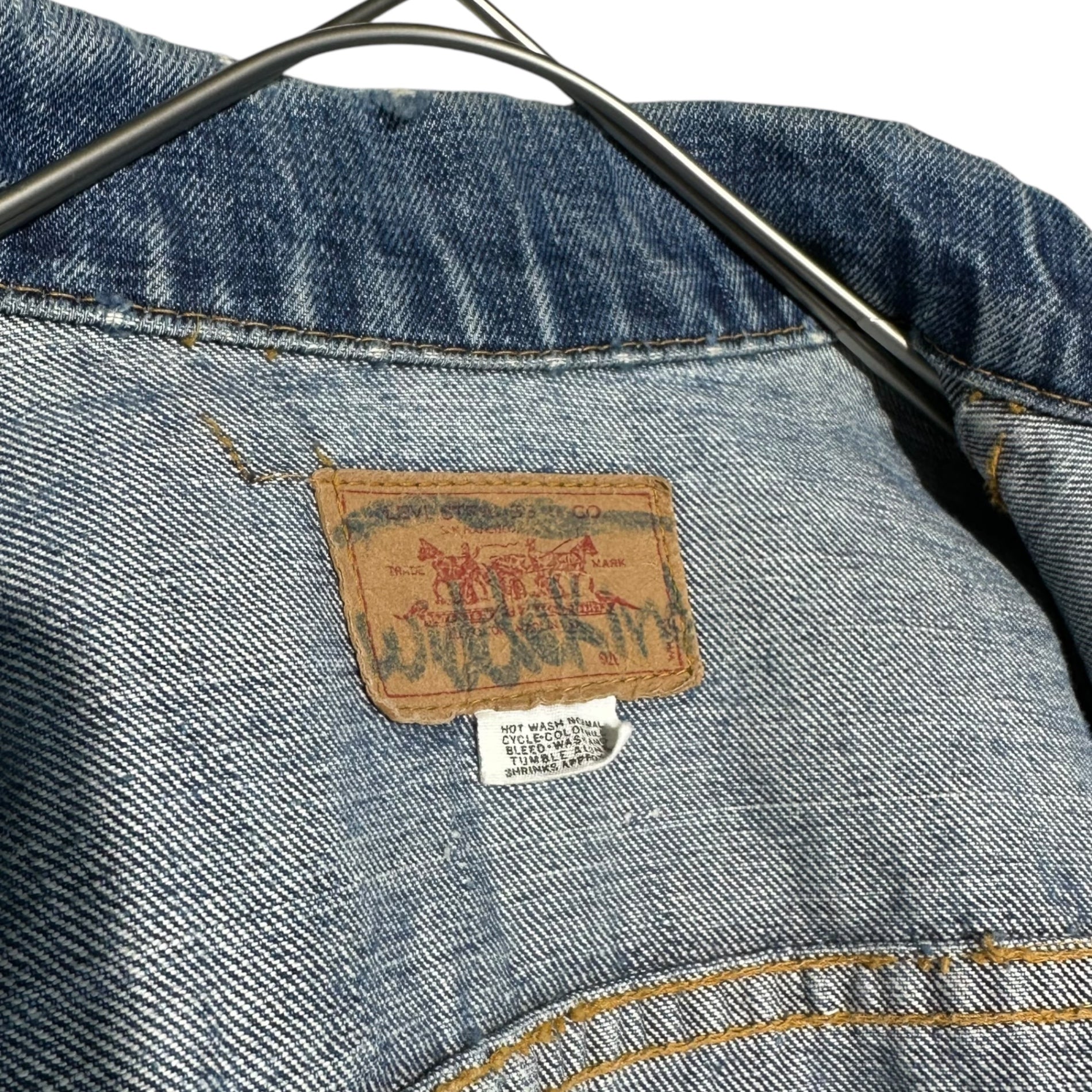 Levi's(リーバイス) 60's~70's 70505 BIG E vintage denim trucker jacket ヴィンテージ デニム トラッカー ジャケット 70505 表記無し(L程度) インディゴ 68~71年製造 古着 ボタン裏52 4th