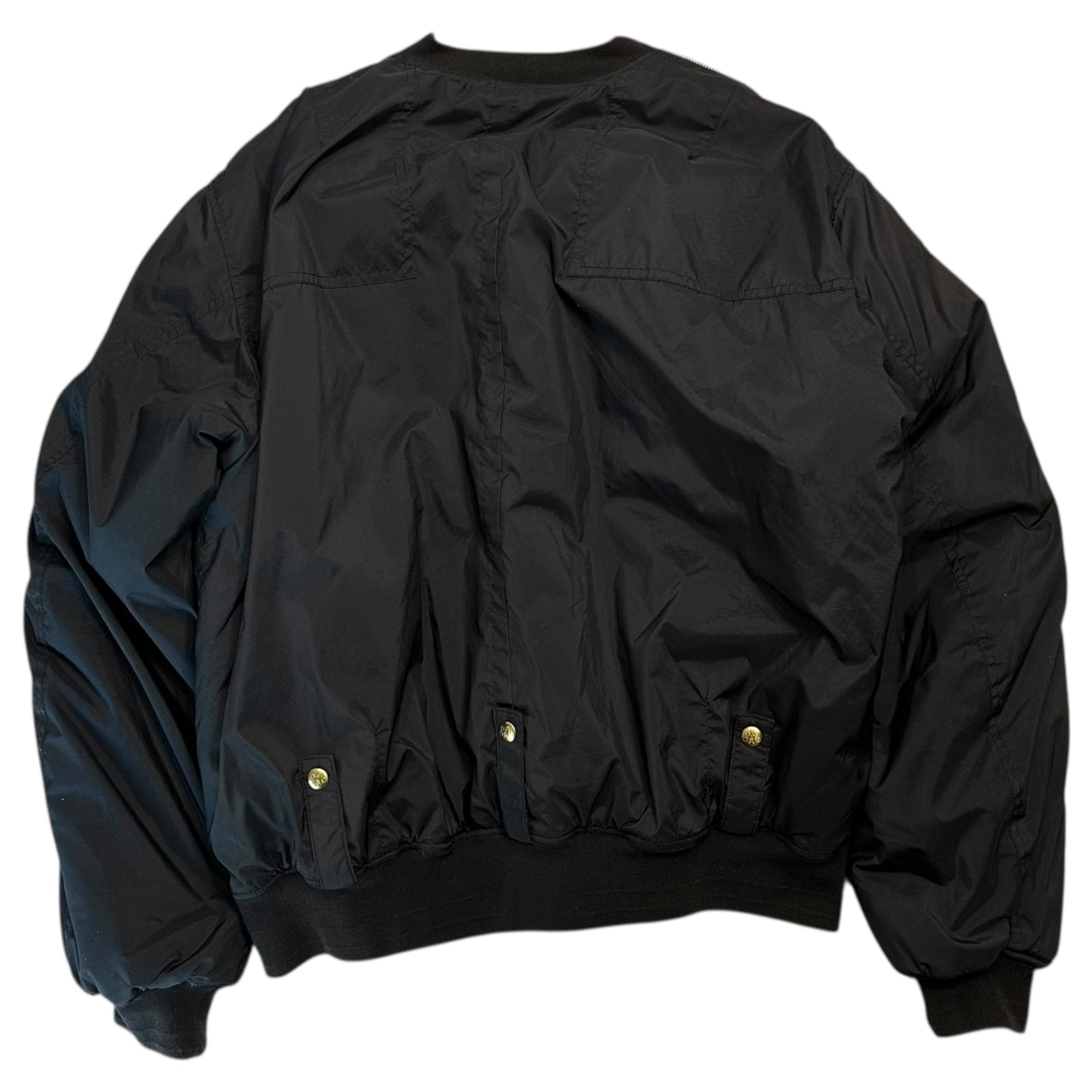 TAKAHIRO MIYASHITA The Soloist.(タカヒロミヤシタザソロイスト) 16AW Zip Design Pullover Bomber Jacket with Insulation ジップ デザイン プルオーバー ボンバー 中綿 ジャケット sj.0023AW16 46(S~M程度) ブラック 宮下貴裕 稀少アイテム