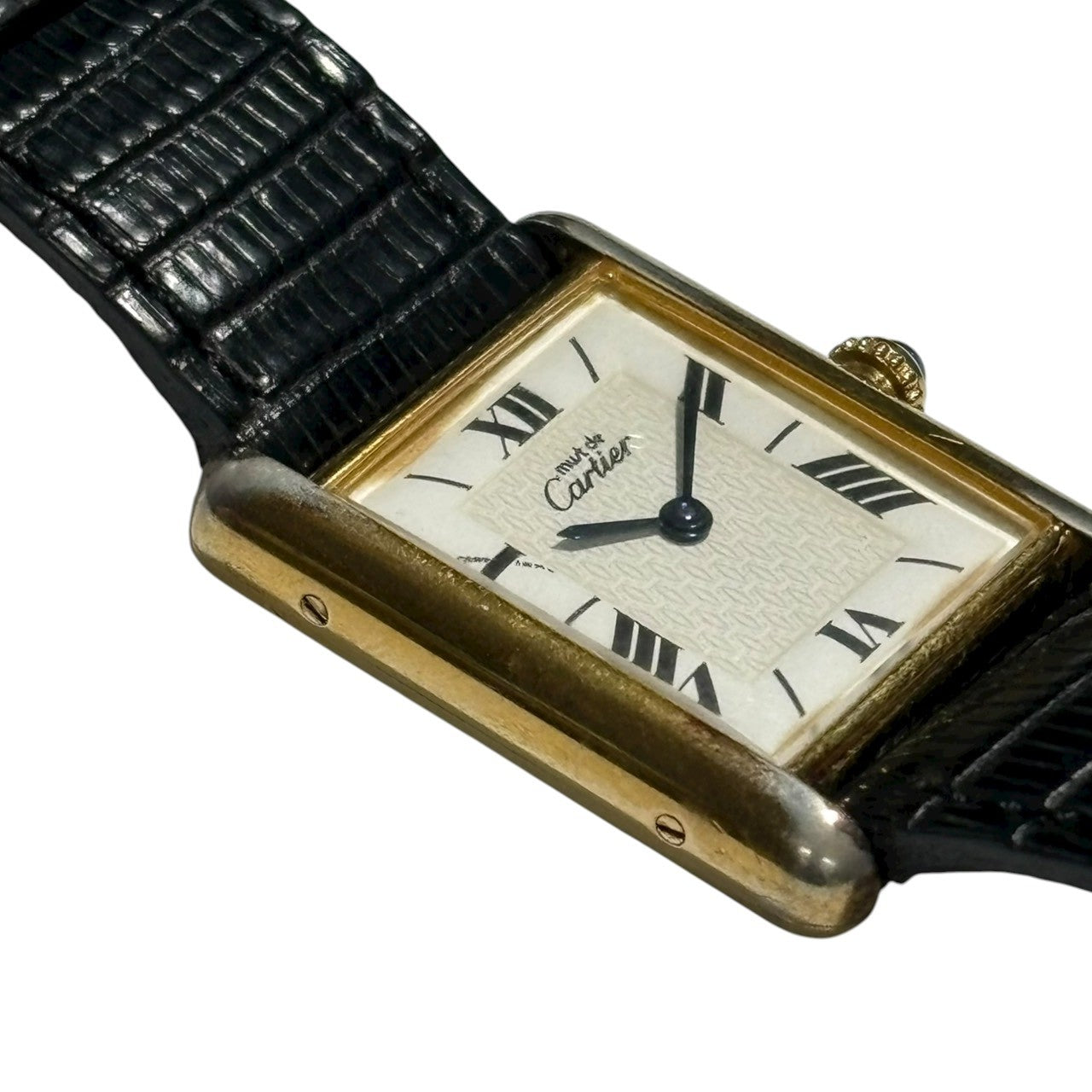 Cartier(カルティエ) 1996~1998's Vintage Must Tank LM ヴィンテージ マスト タンク LM 腕時計 Ref.1615 LM(23x30mm) ホワイト×ゴールド 90年代 90's CC13**** クオーツ