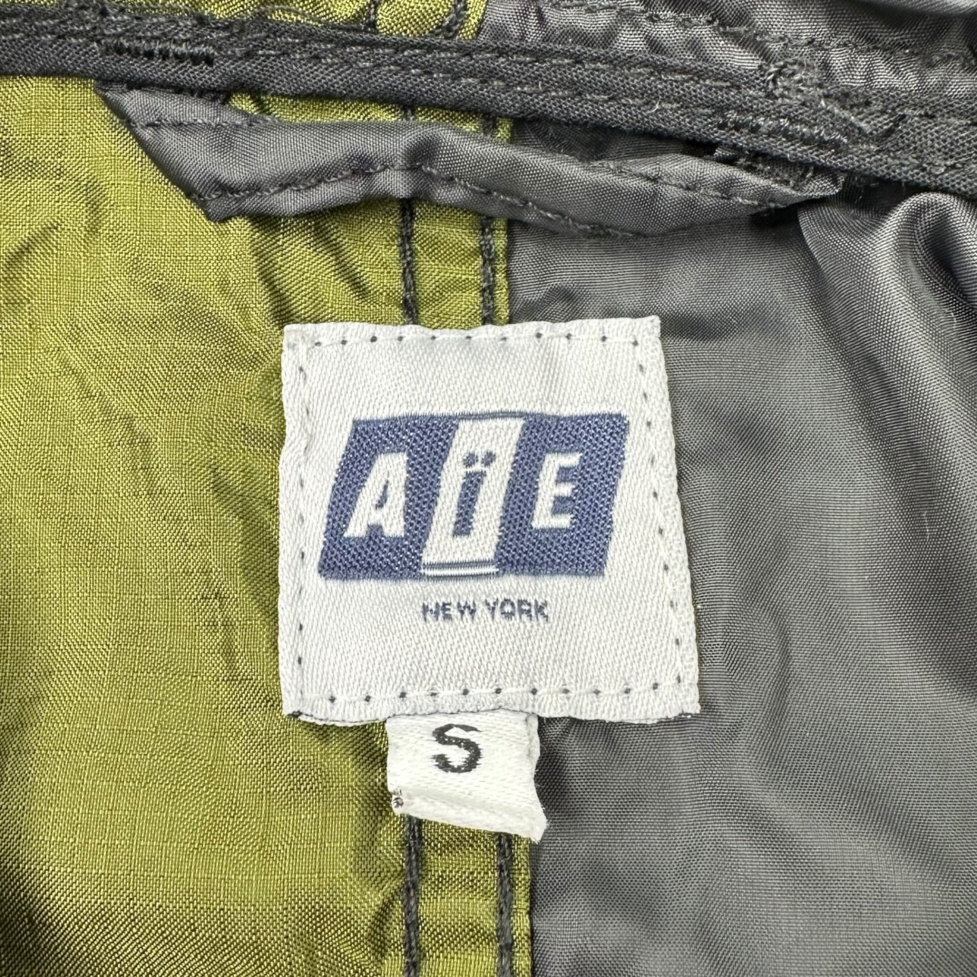 AiE(エーアイイー) Krazy Parka nylon クレイジー パーカー ナイロン S カーキ×ネイビー×ライトグレー マウンテンパーカー マルチ パッチワーク