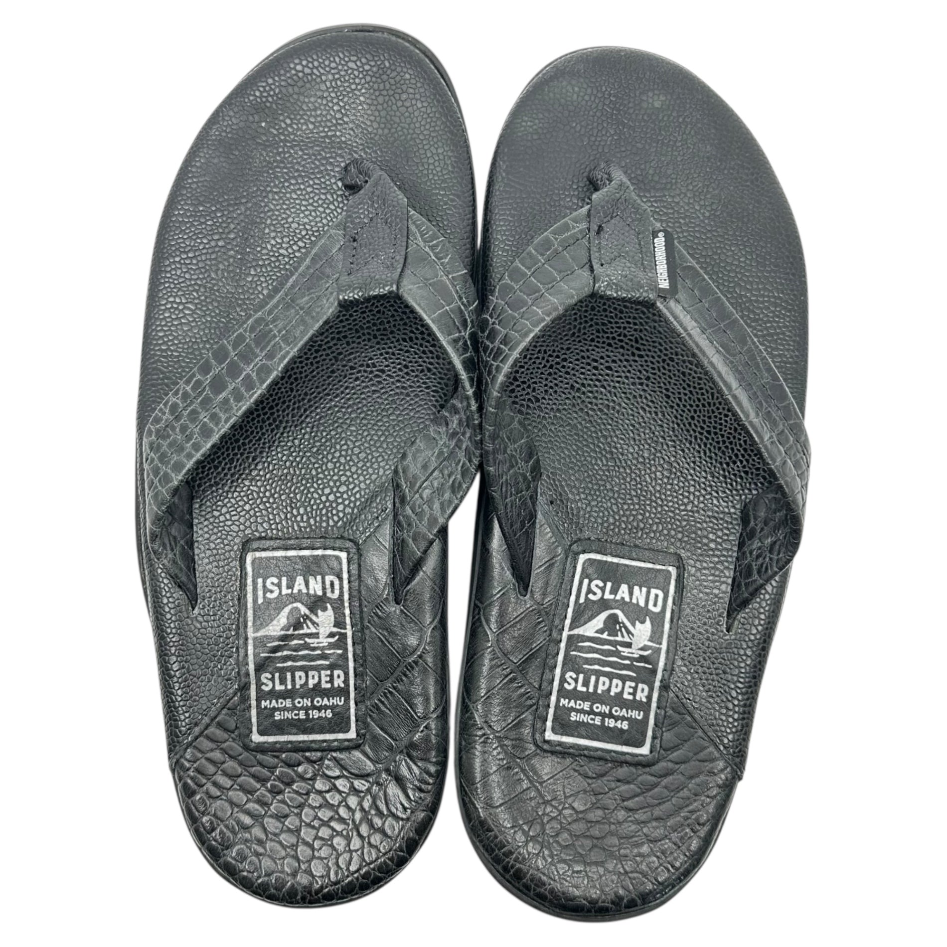NEIGHBORHOOD×ISLAND SLIPPER(ネイバーフッド×アイランドスリッパ) 23SS NH X ISLAND SLIPPER.LEATHER SANDAL レザー サンダル 231GSISN-FW01 27cm ブラック コラボ