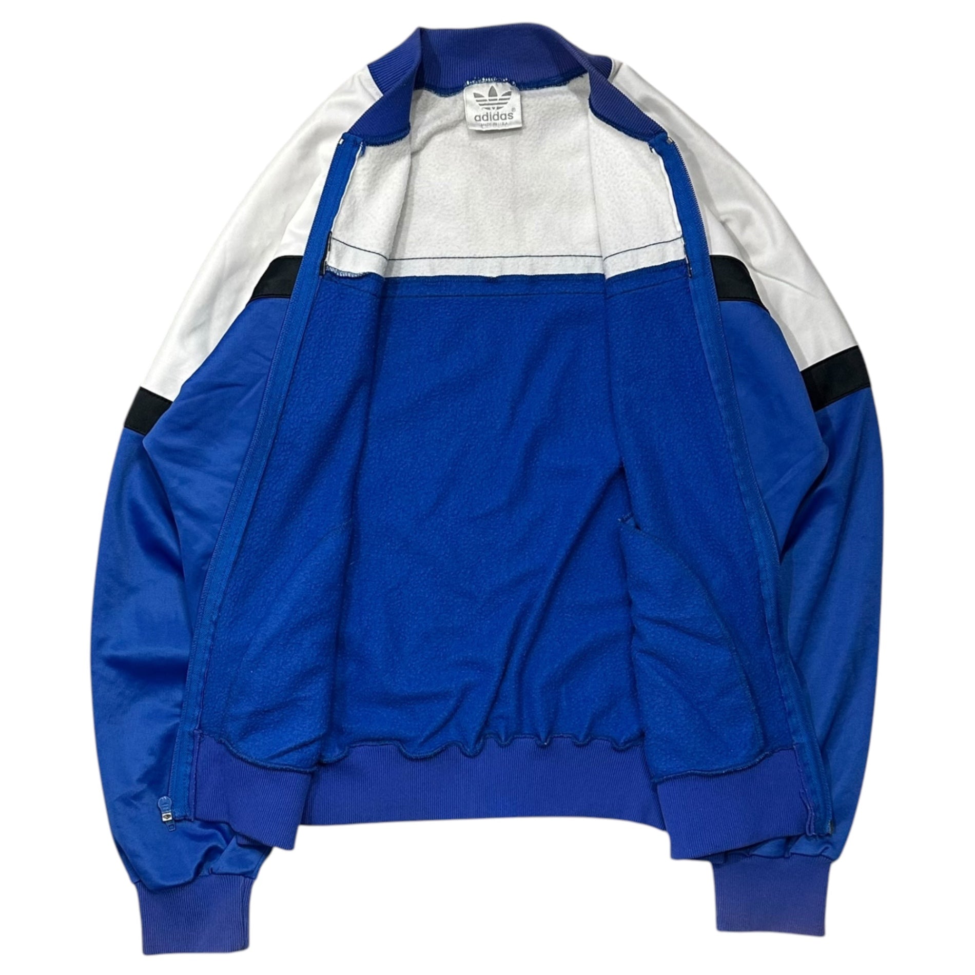 adidas(アディダス) 1980's Zip-Up Track Jacket 1980年代 ジップアップ トラック ジャケット S ブルー×ホワイト トレフォイルタグ USA製