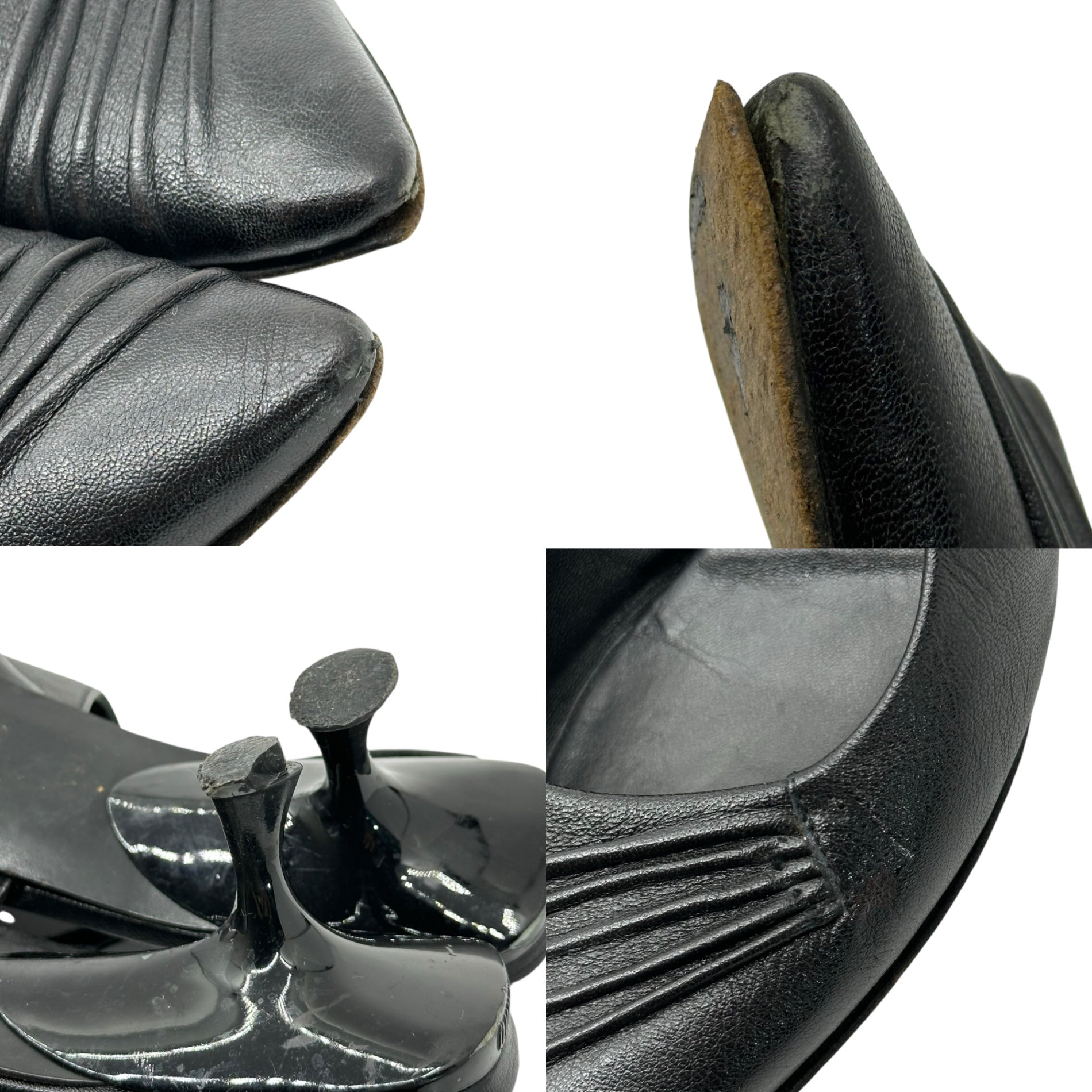 miu miu(ミュウミュウ) 90's~00’s Archive Pointed-toe stiletto pumps アーカイブ ポインテッドトゥ ピンヒール パンプス 35(22.5cm程度) ブラック