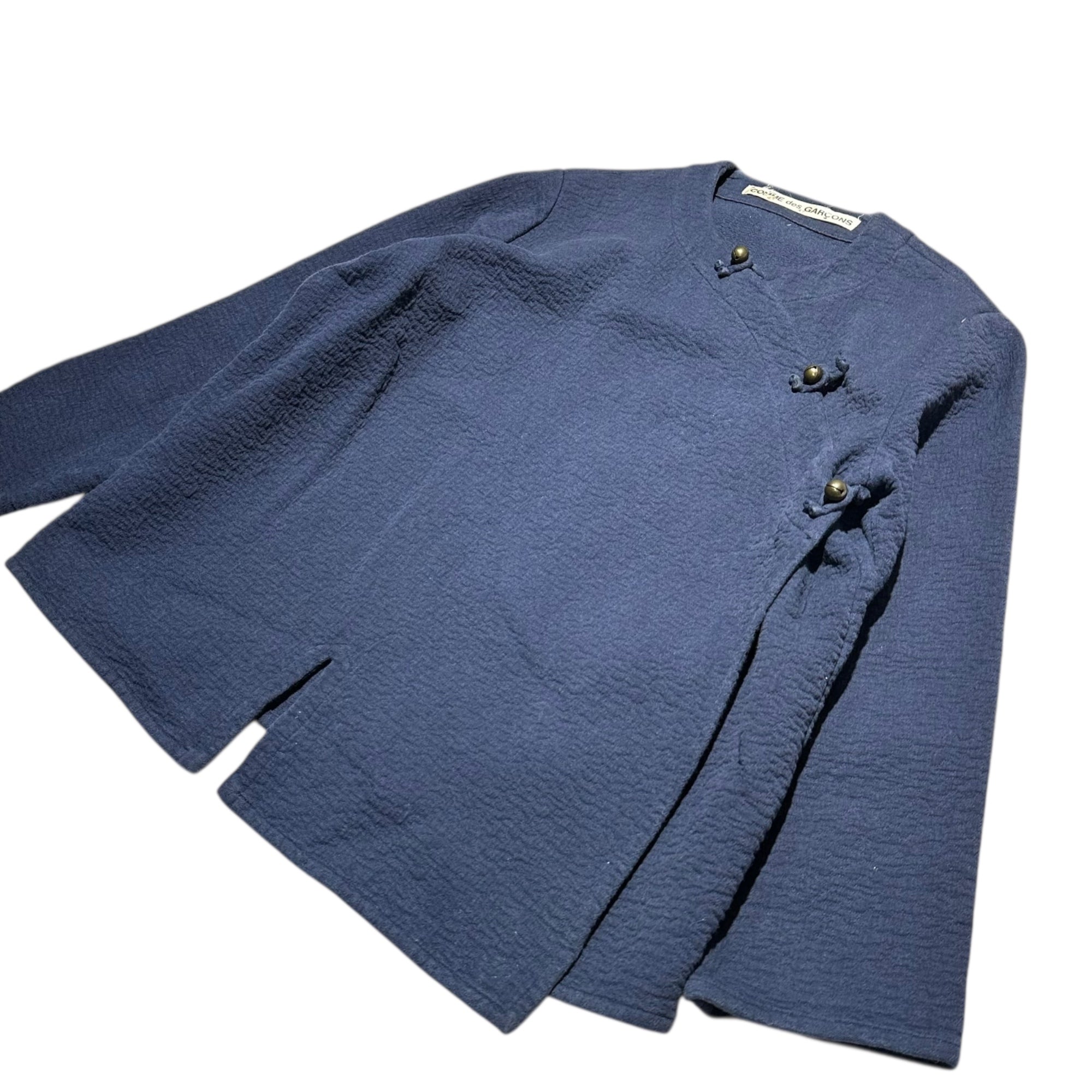 COMME des GARCONS(コムデギャルソン) 70's Archive Bell Button Kung Fu Jacket アーカイブ 鈴 ボタン カンフー ジャケット J110130 表記無(FREE) ネイビー 70年代 ヴィンテージ