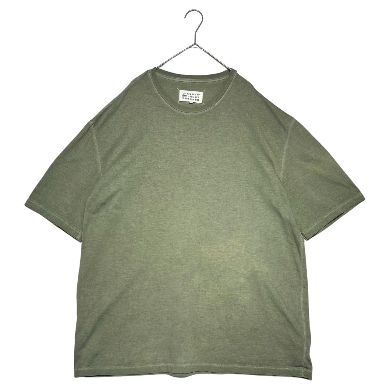 MAISON MARGIELA(メゾンマルジェラ) 21SS OVERSIZE GMT DYE T-SHIRT オーバーサイズ ガーメントダイ Tシャツ S50GC0646 44 カーキ 半袖 四つタグ